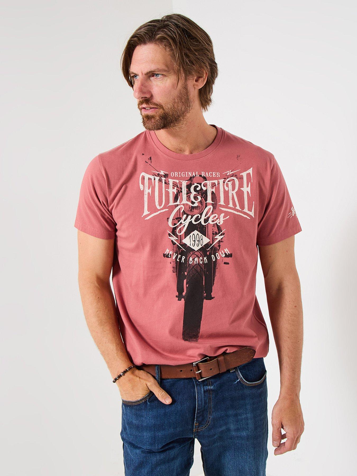 undefined Pink Biker Print T Shirt