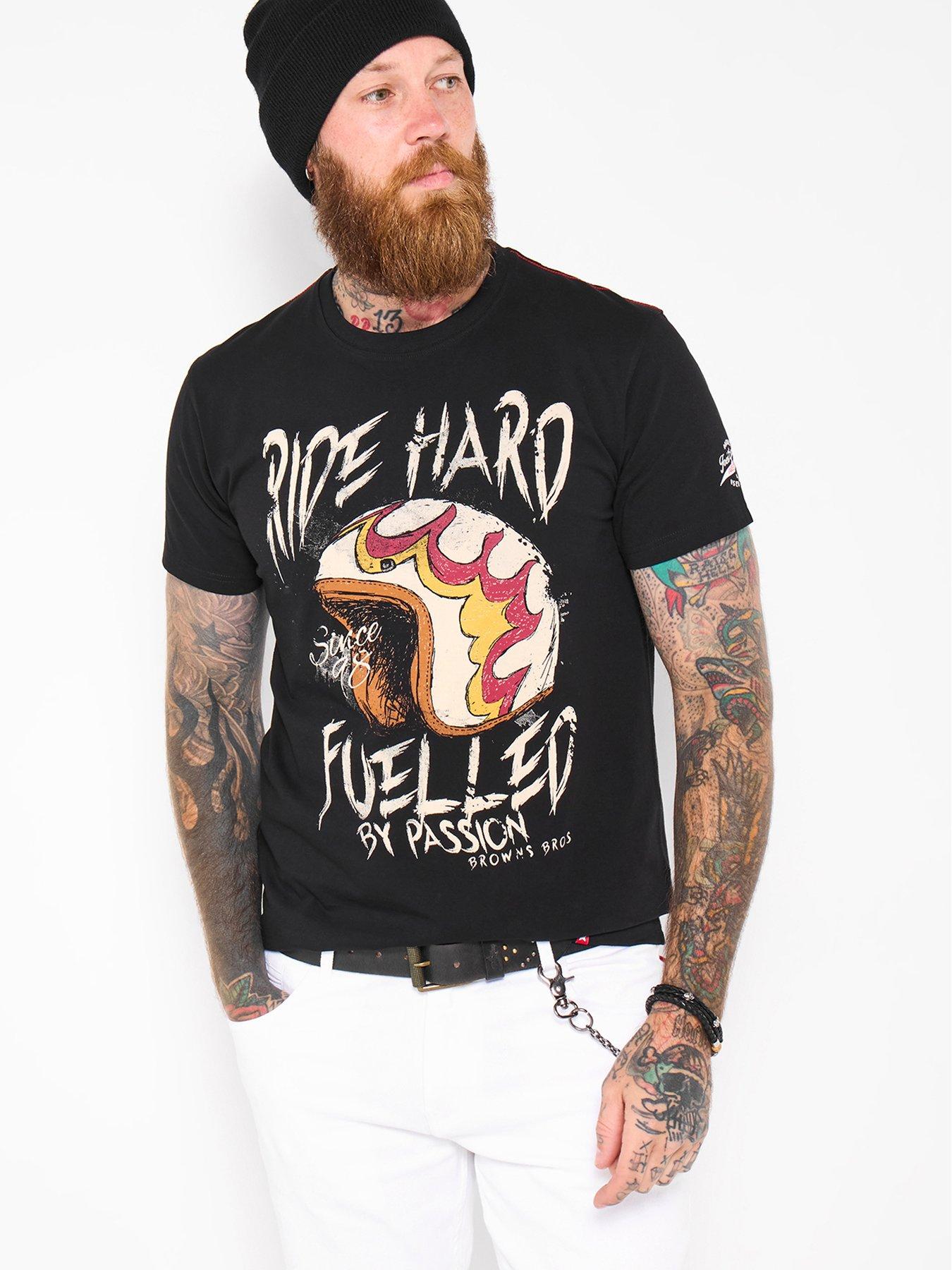 undefined Biker Helmet Print T Shirt