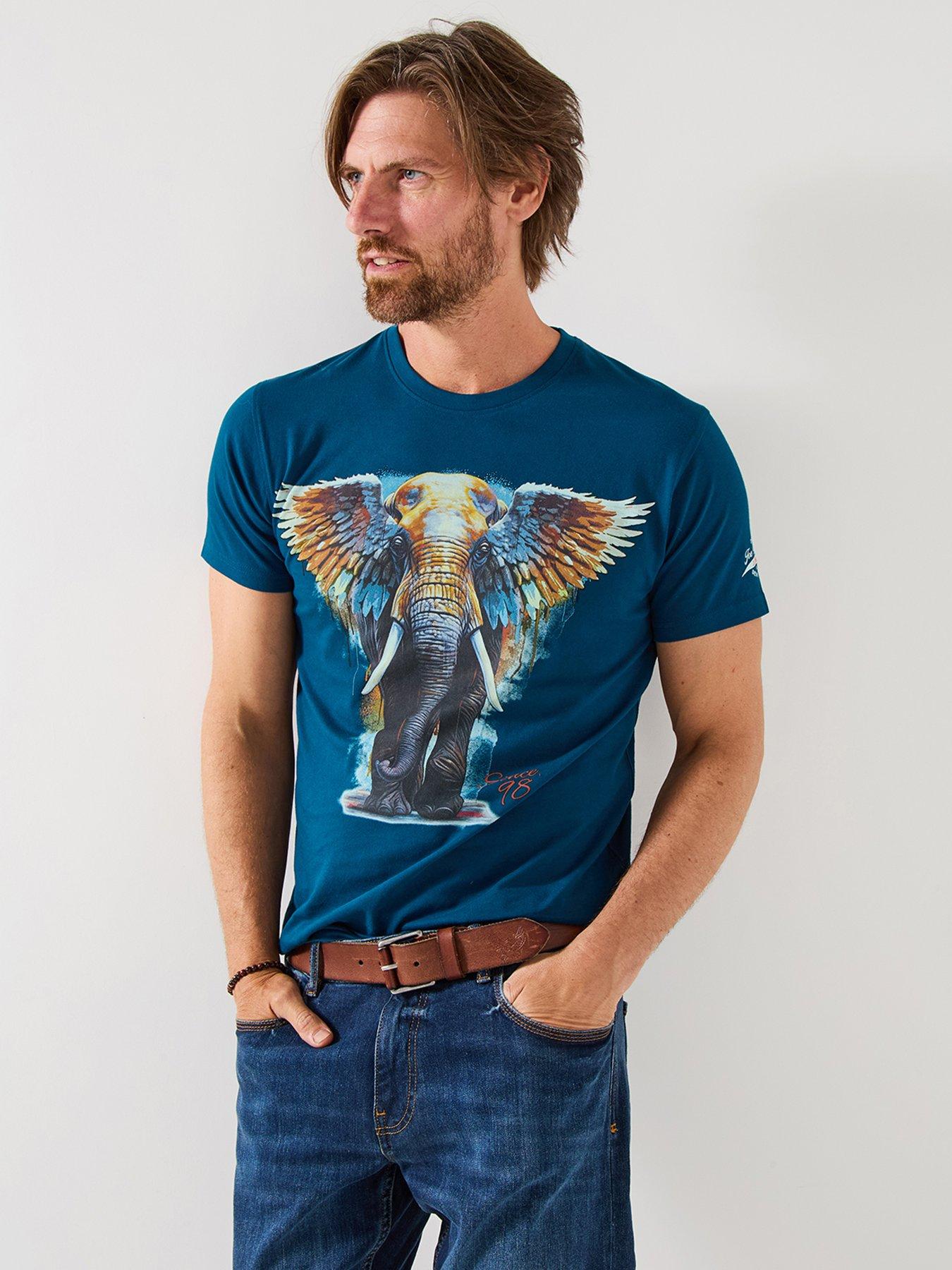 Joe Browns Elephant Graphic T-Shirt - Blue
