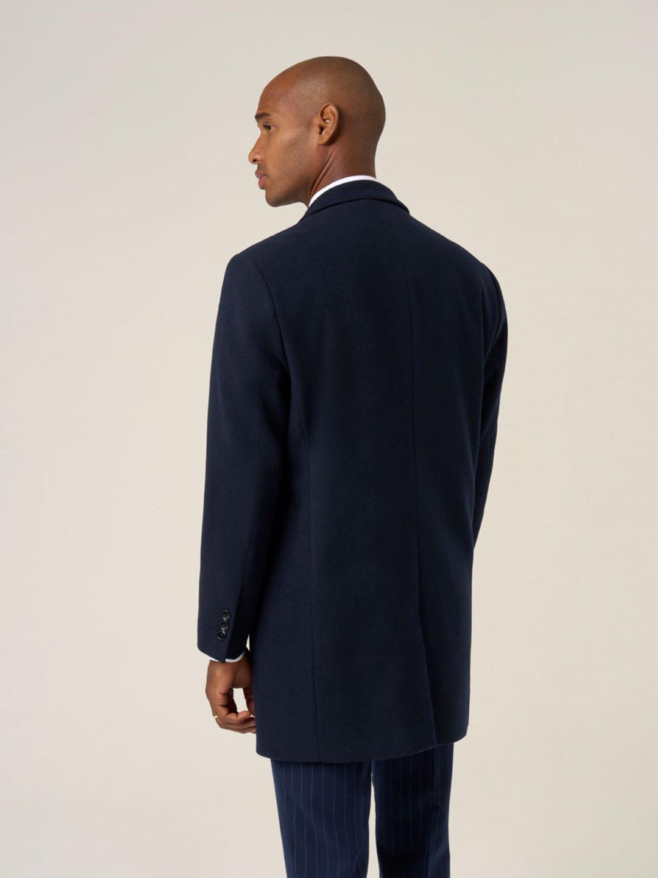 image of skopes-crowe-navy-dress-overcoat-blue