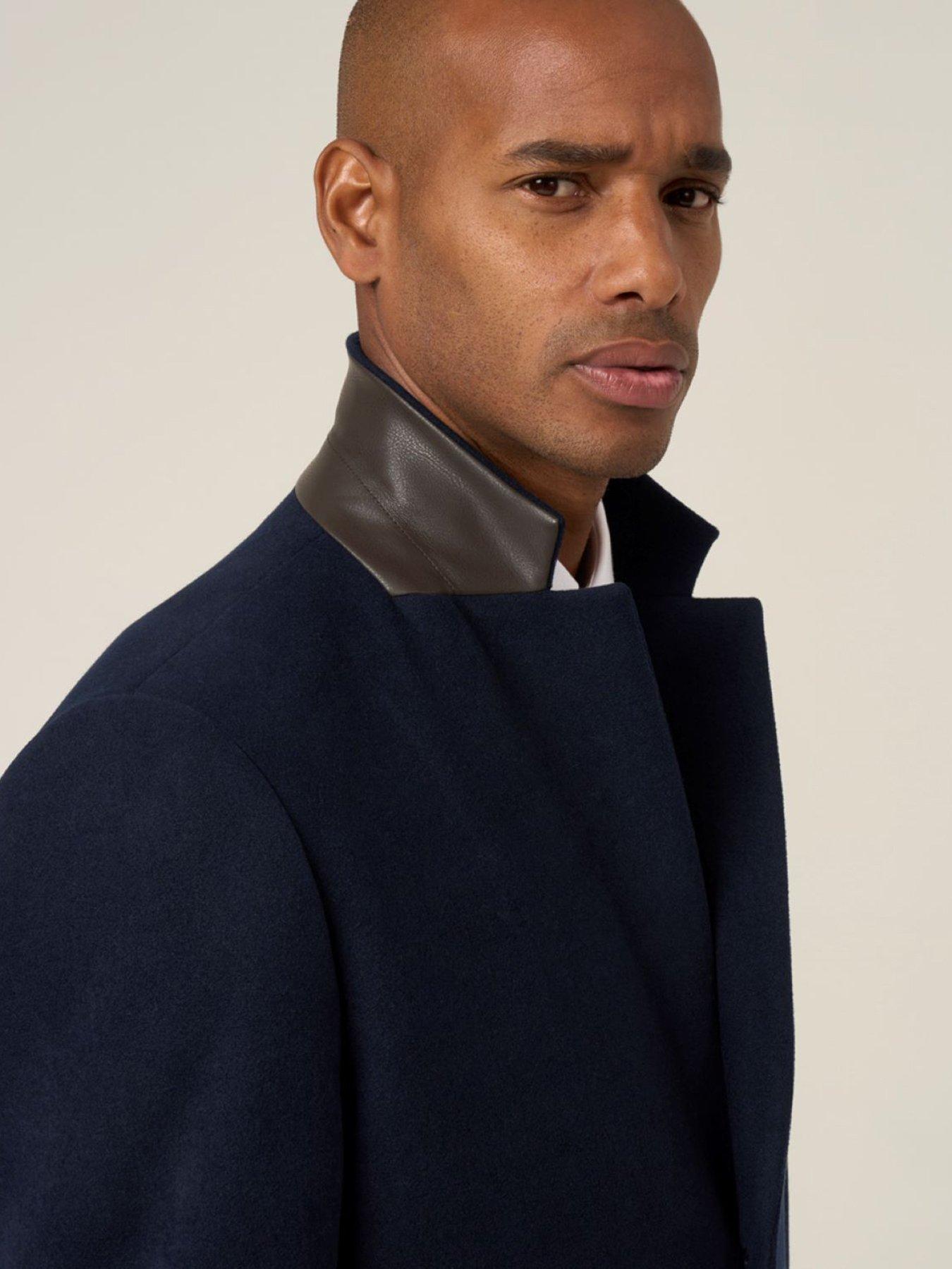  image of skopes-crowe-navy-dress-overcoat-blue