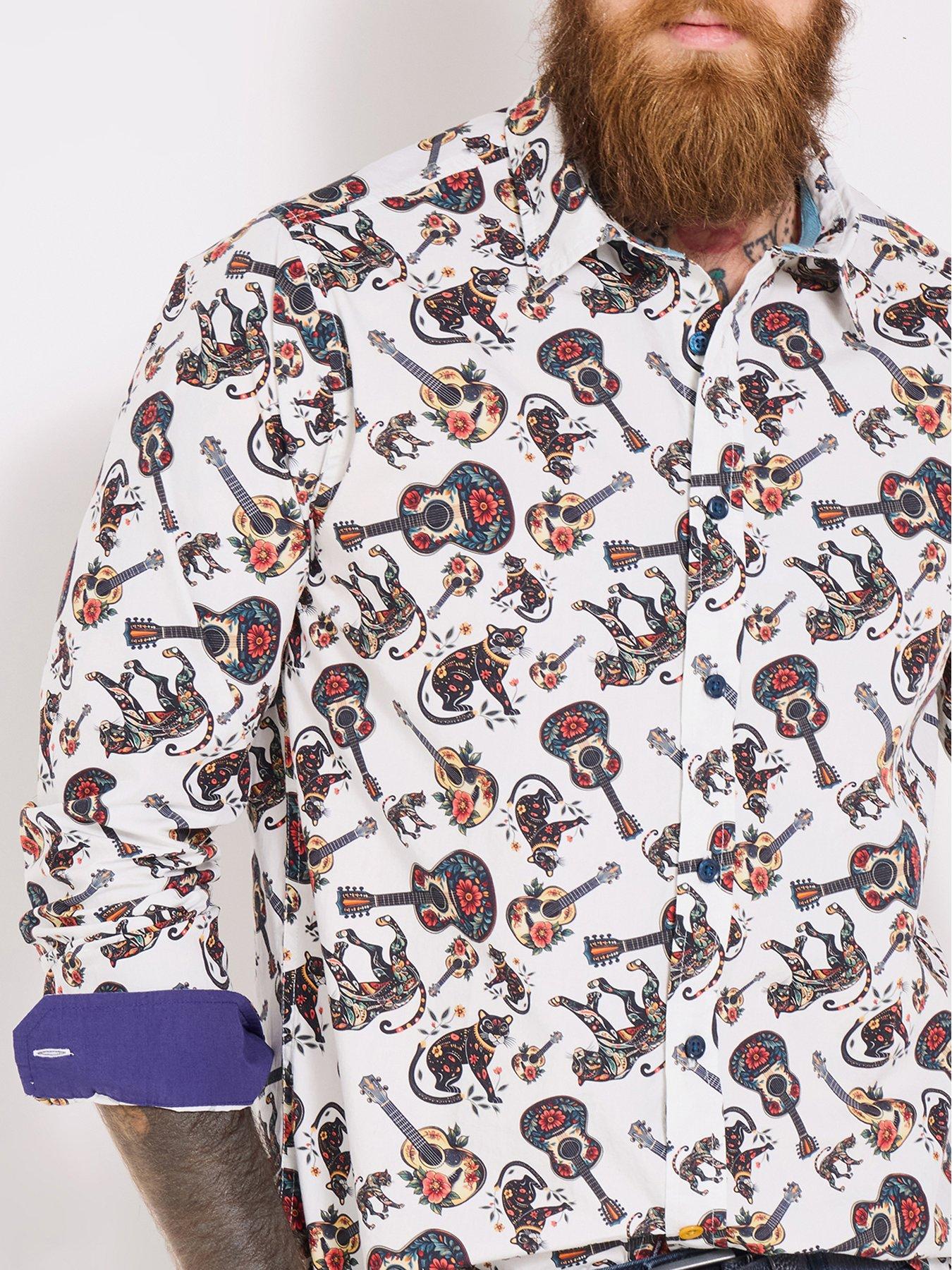 Image 4 of 6 of Joe Browns Big Cat And Guitar Long Sleeve Shirt - Multi
