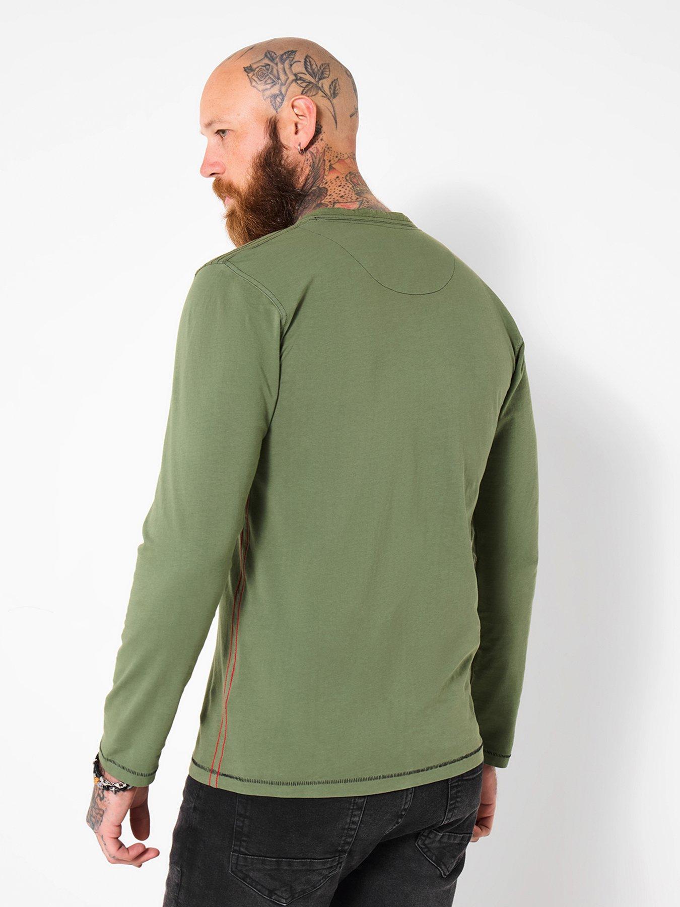 Image 3 of 6 of Joe Browns Button Henley T Shirt - Green
