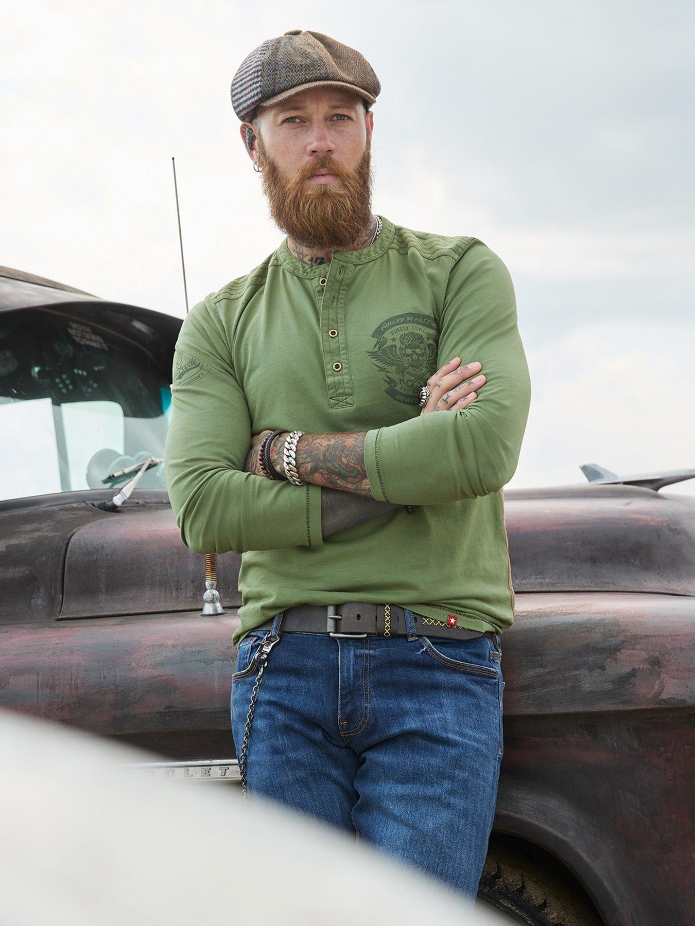 Image 5 of 6 of Joe Browns Button Henley T Shirt - Green