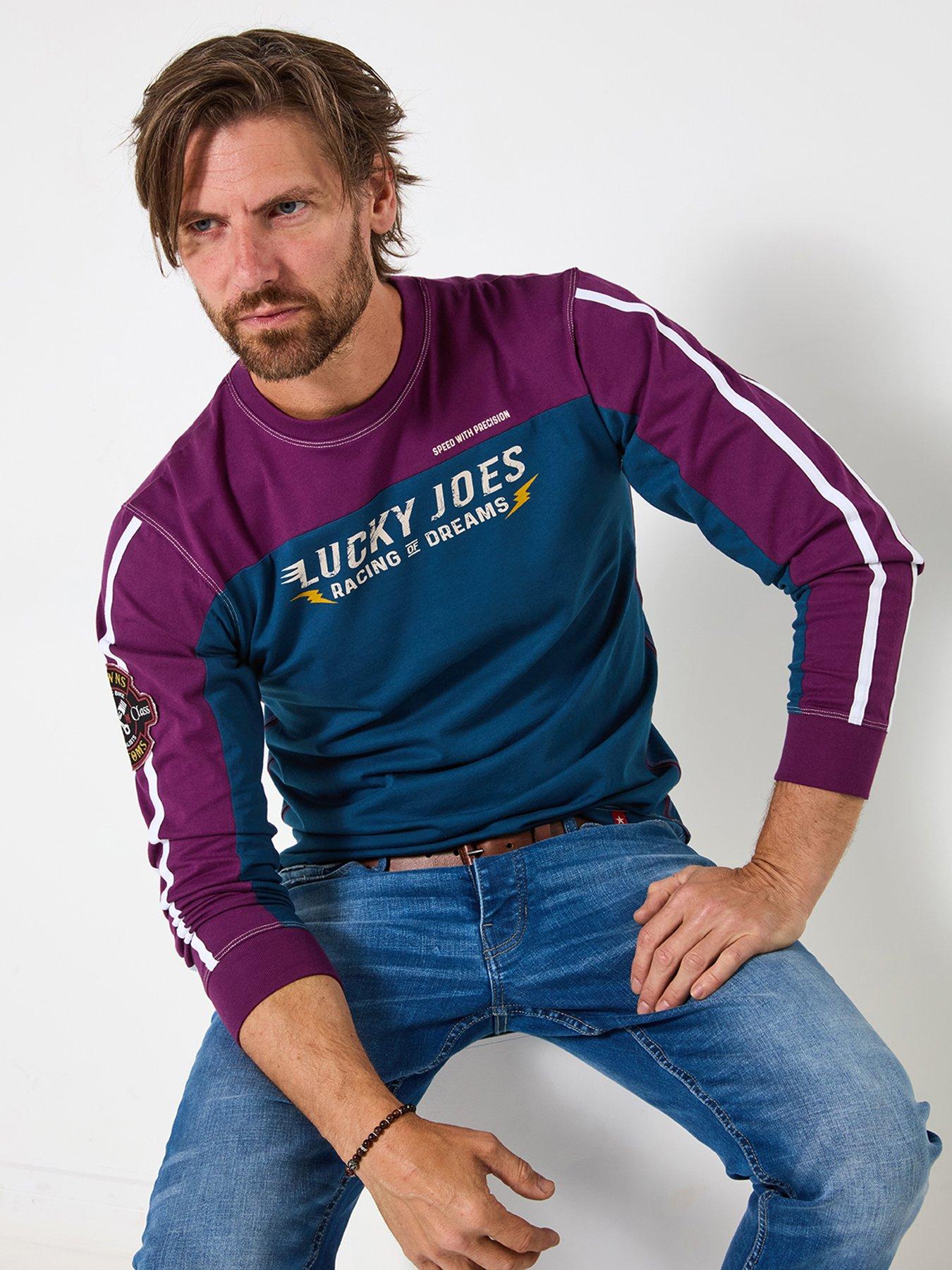 undefined Colorblock Long Sleeve T Shirt - Purple
