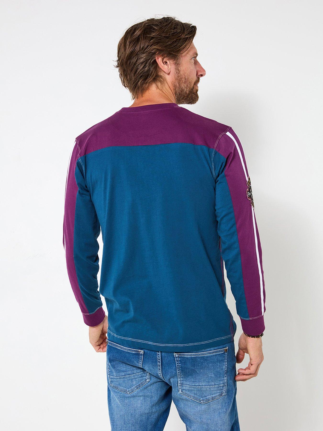 Image 3 of 6 of Joe Browns Colorblock Long Sleeve T Shirt - Purple