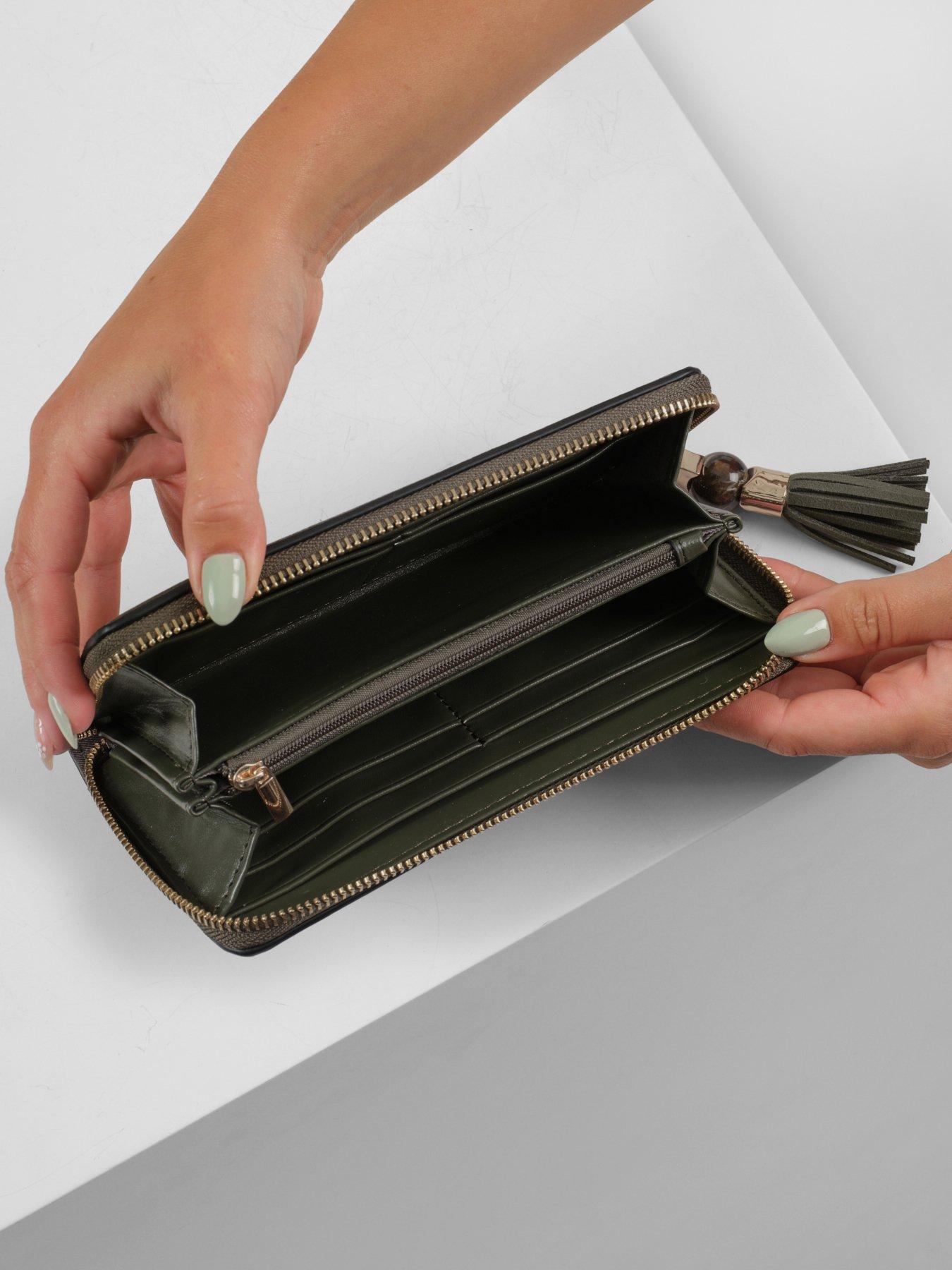  image of luella-grey-murtle-khaki-large-tassel-purse-green