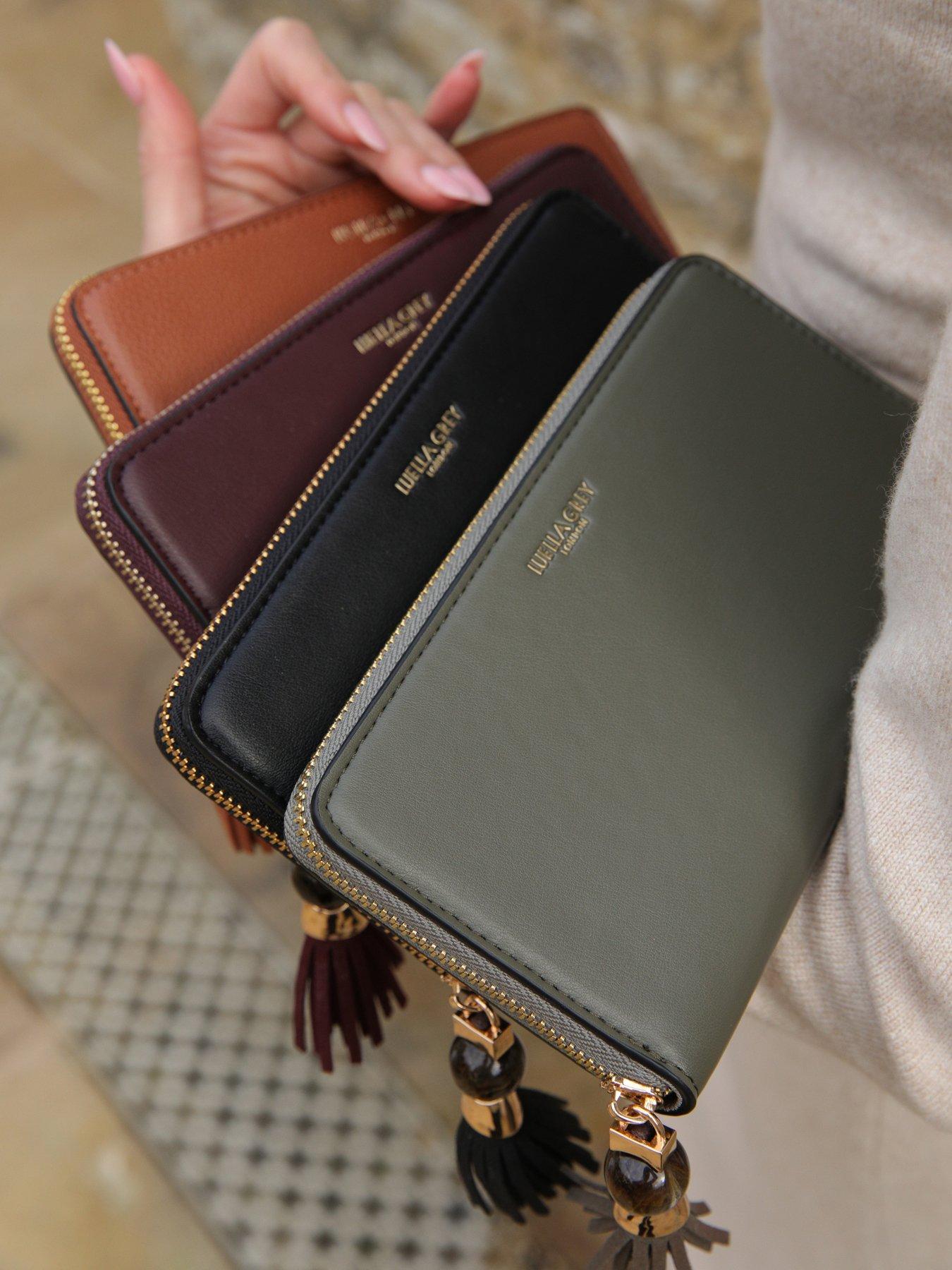  image of luella-grey-murtle-khaki-large-tassel-purse-green