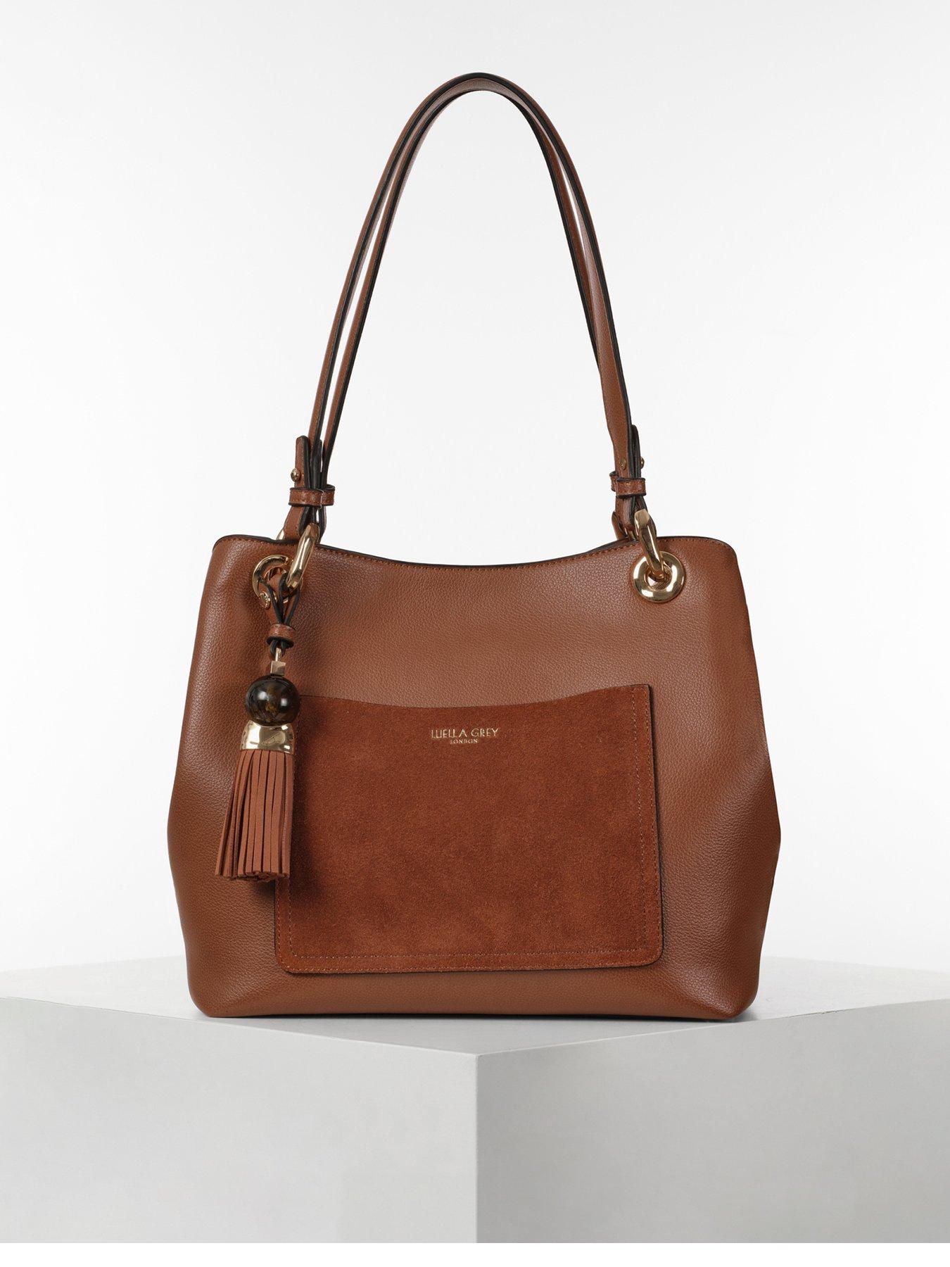  image of luella-grey-sienna-conker-hobo-tote-brown