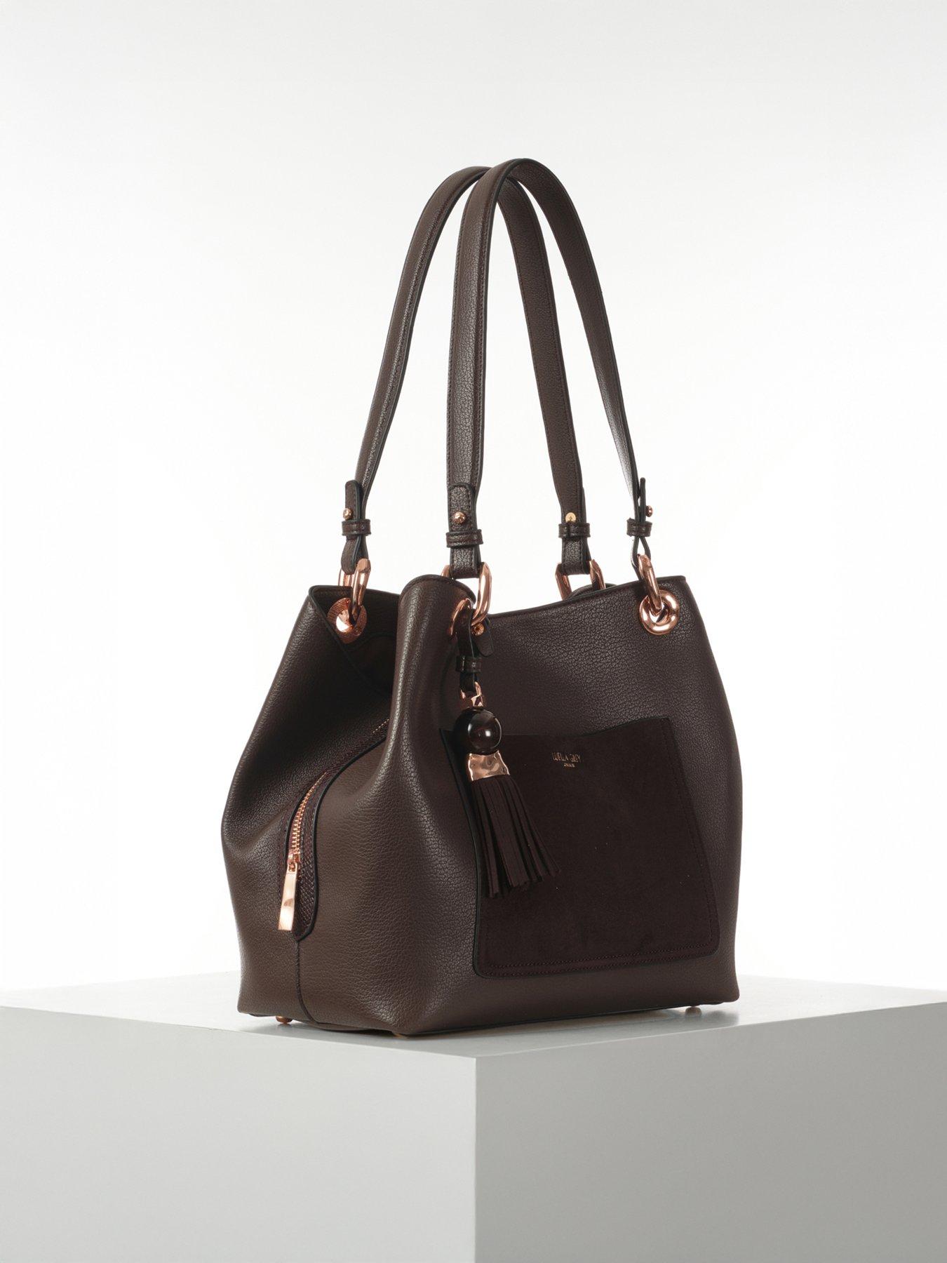 Image 3 of 5 of Luella Grey Sienna Chocolate Hobo Tote - Brown