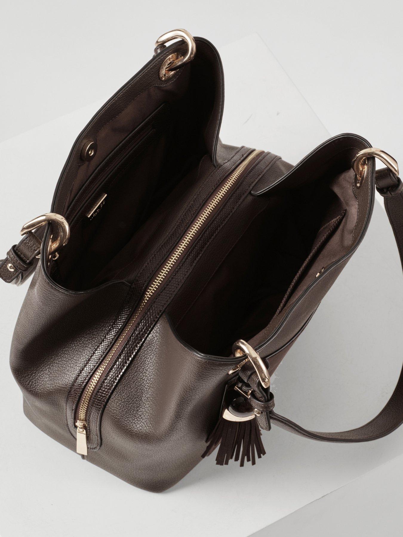 Image 4 of 5 of Luella Grey Sienna Chocolate Hobo Tote - Brown