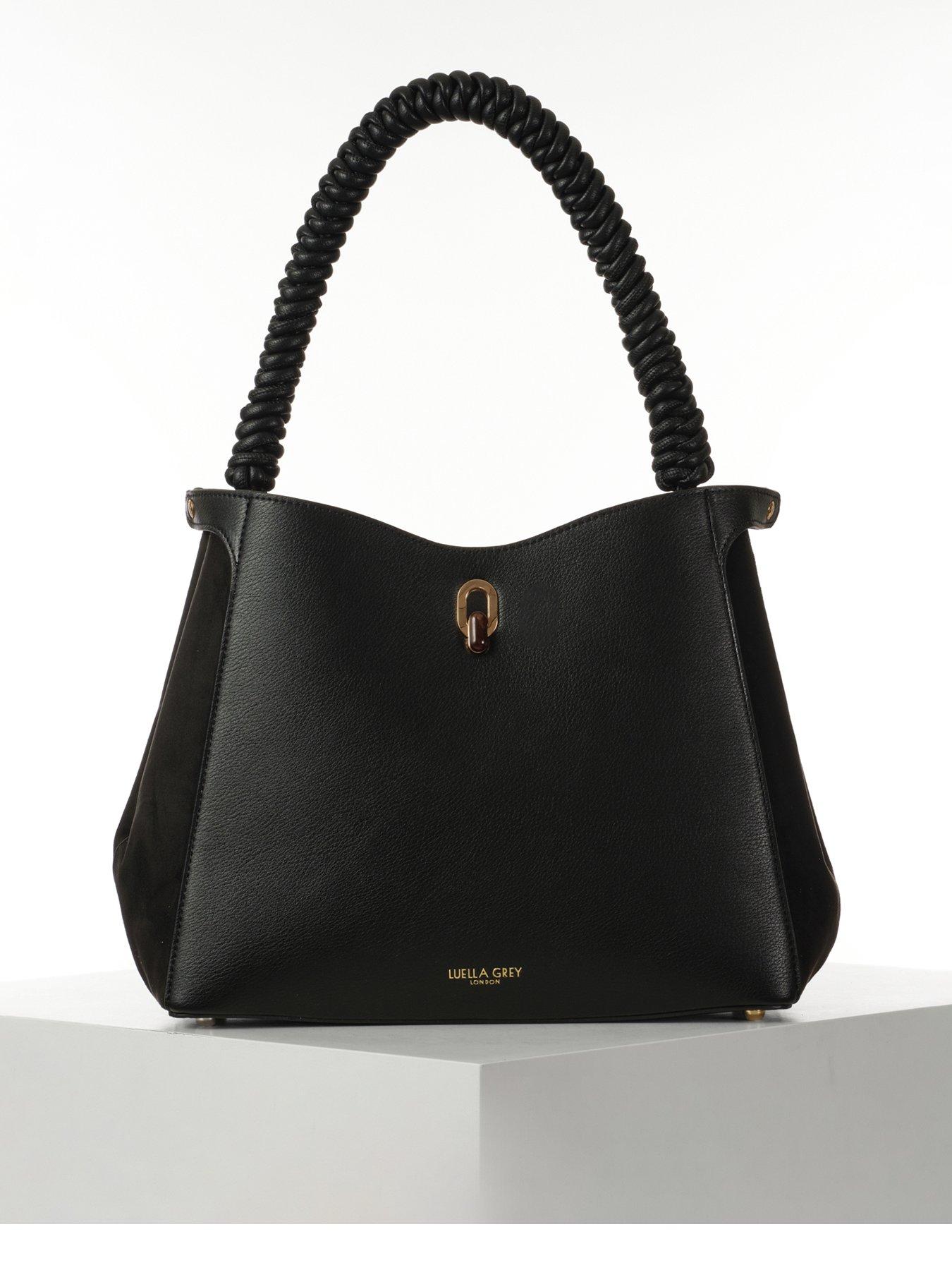 Image 2 of 5 of Luella Grey Simone Woven Handle Hobo - Black