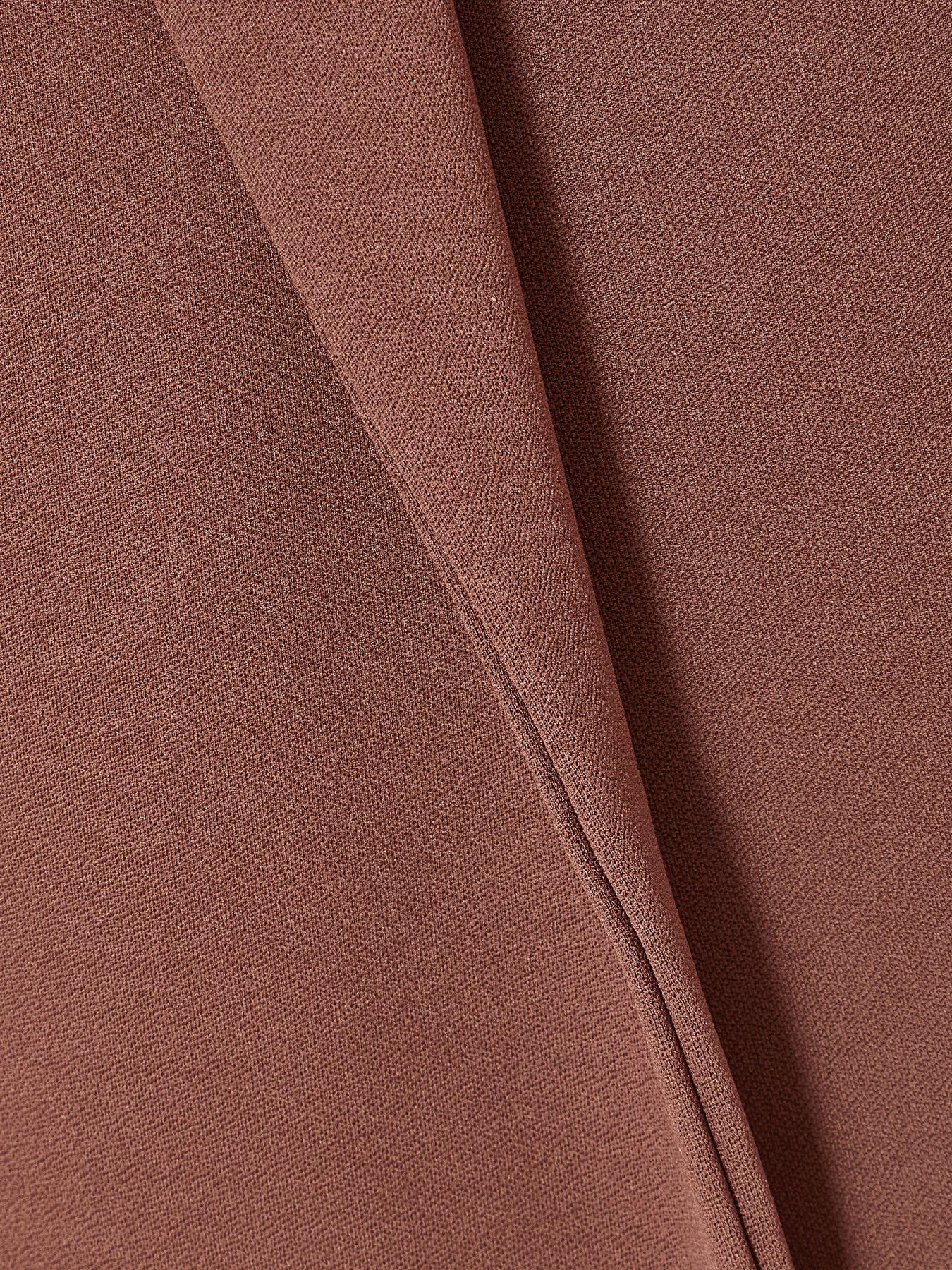 Image 6 of 6 of Quiz Brown Ruched Sleeve Blazer