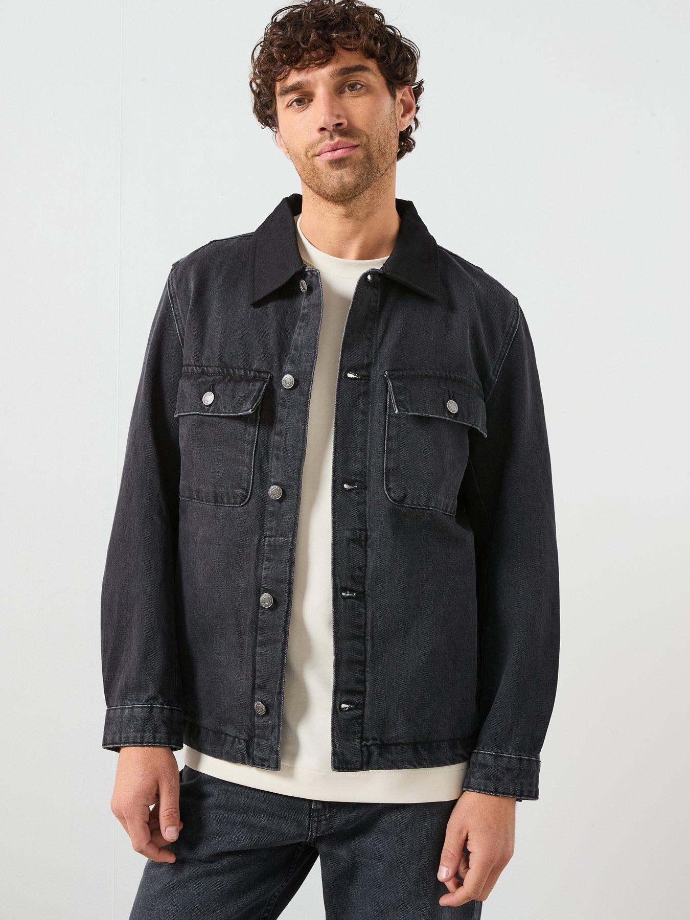Mango Lithia Denim Overshirt - Dark Grey