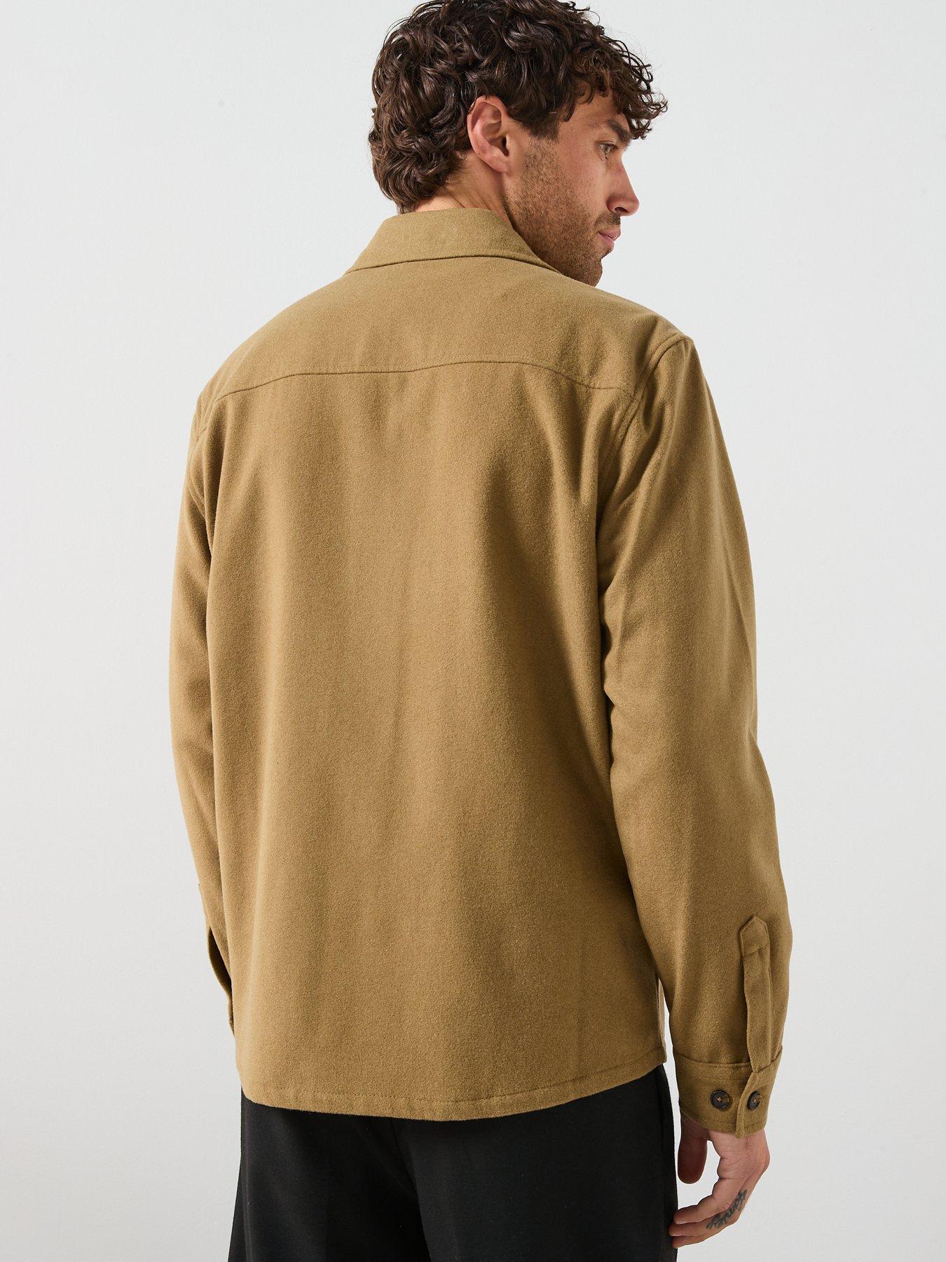 Image 2 of 4 of Mango Margon Double Pocket Wool Shacket - Dark Beige