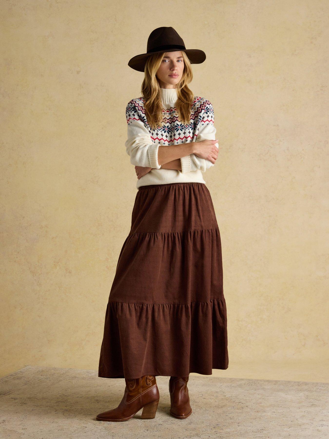  image of joules-fairisle-high-neck-cotton-rich-jumper-cream