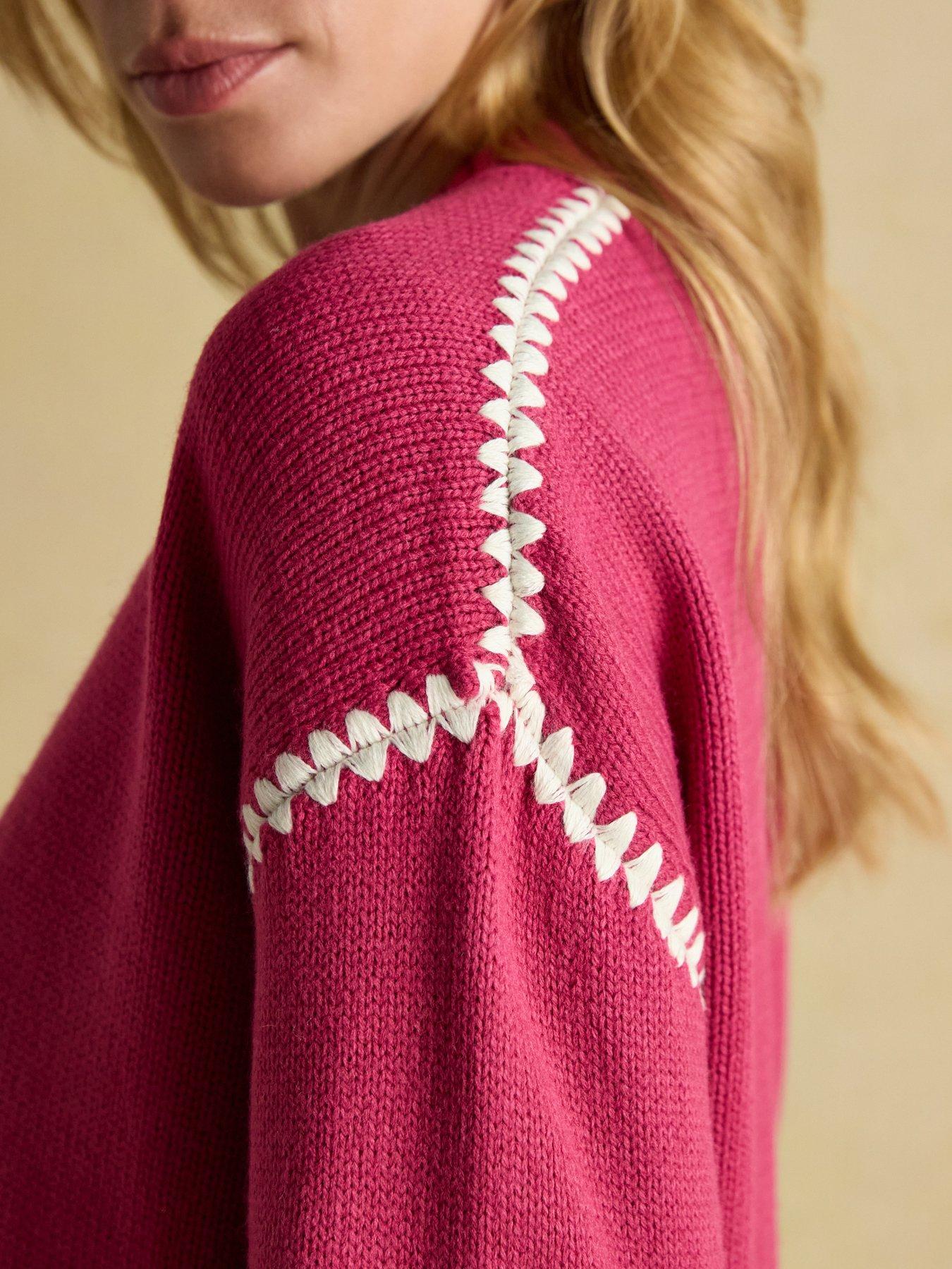  image of joules-blanket-stitch-jumper-pink