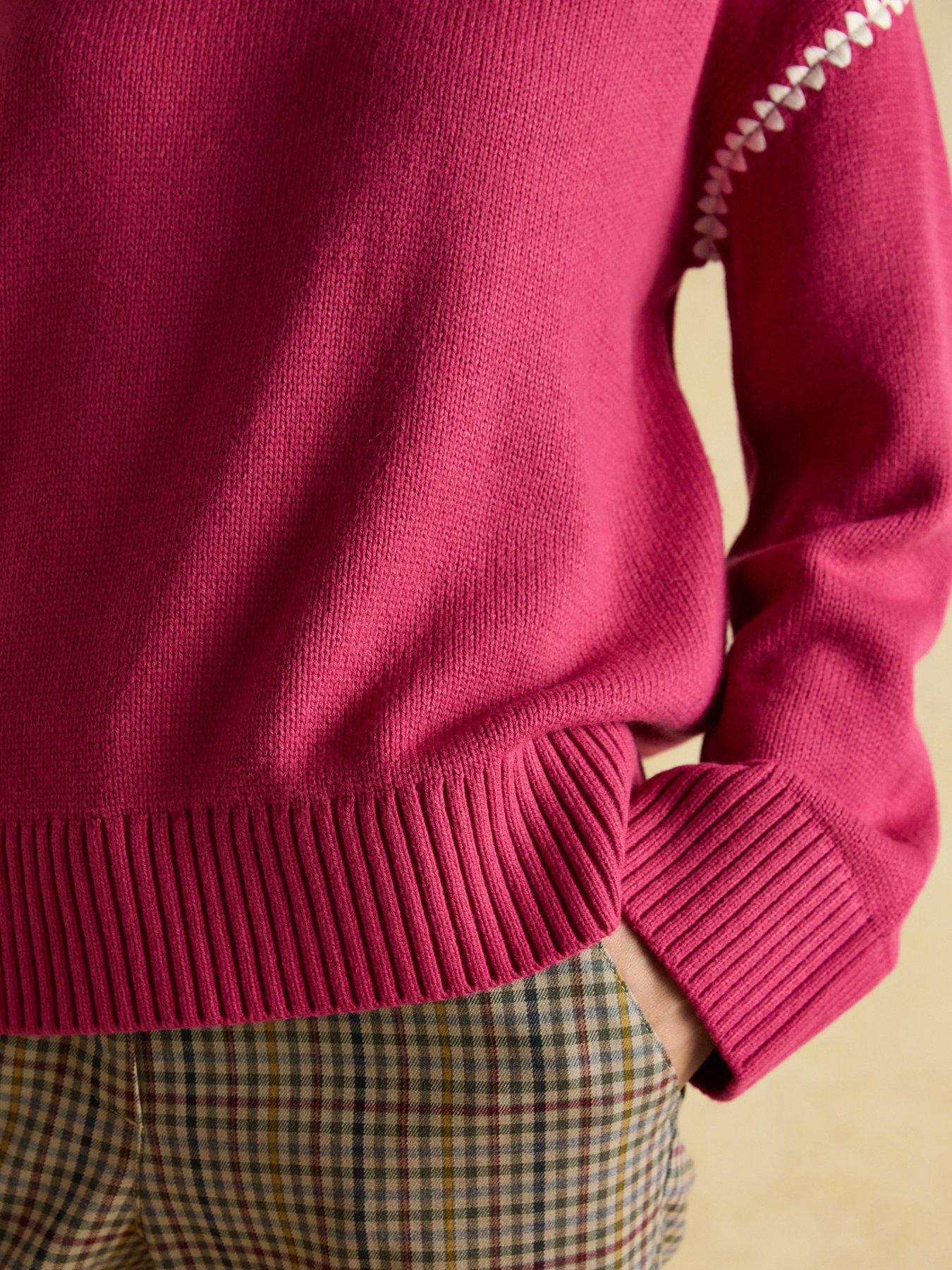  image of joules-blanket-stitch-jumper-pink
