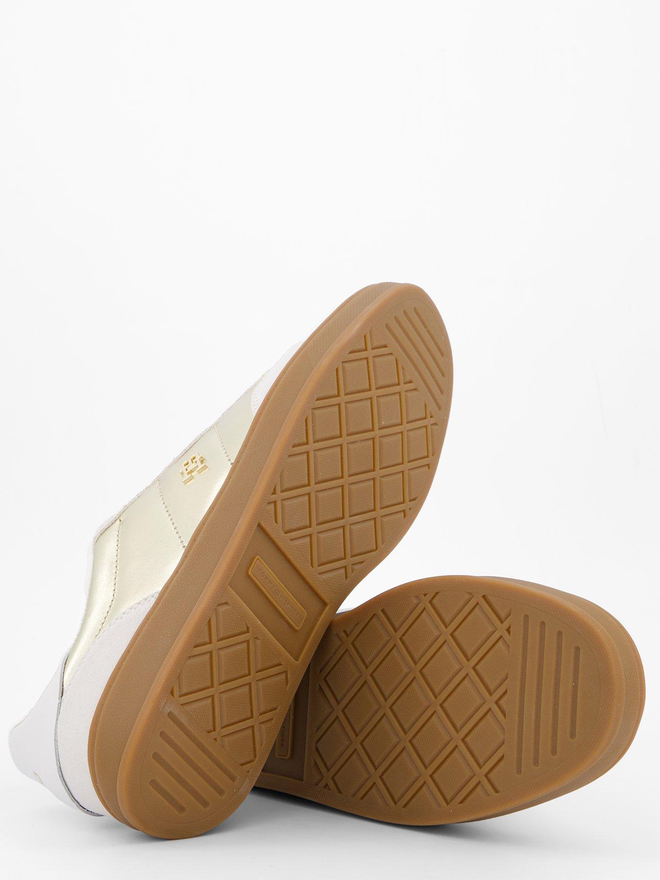 Image 4 of 6 of Tommy Hilfiger Jackie Metallic Trainer - Ecru