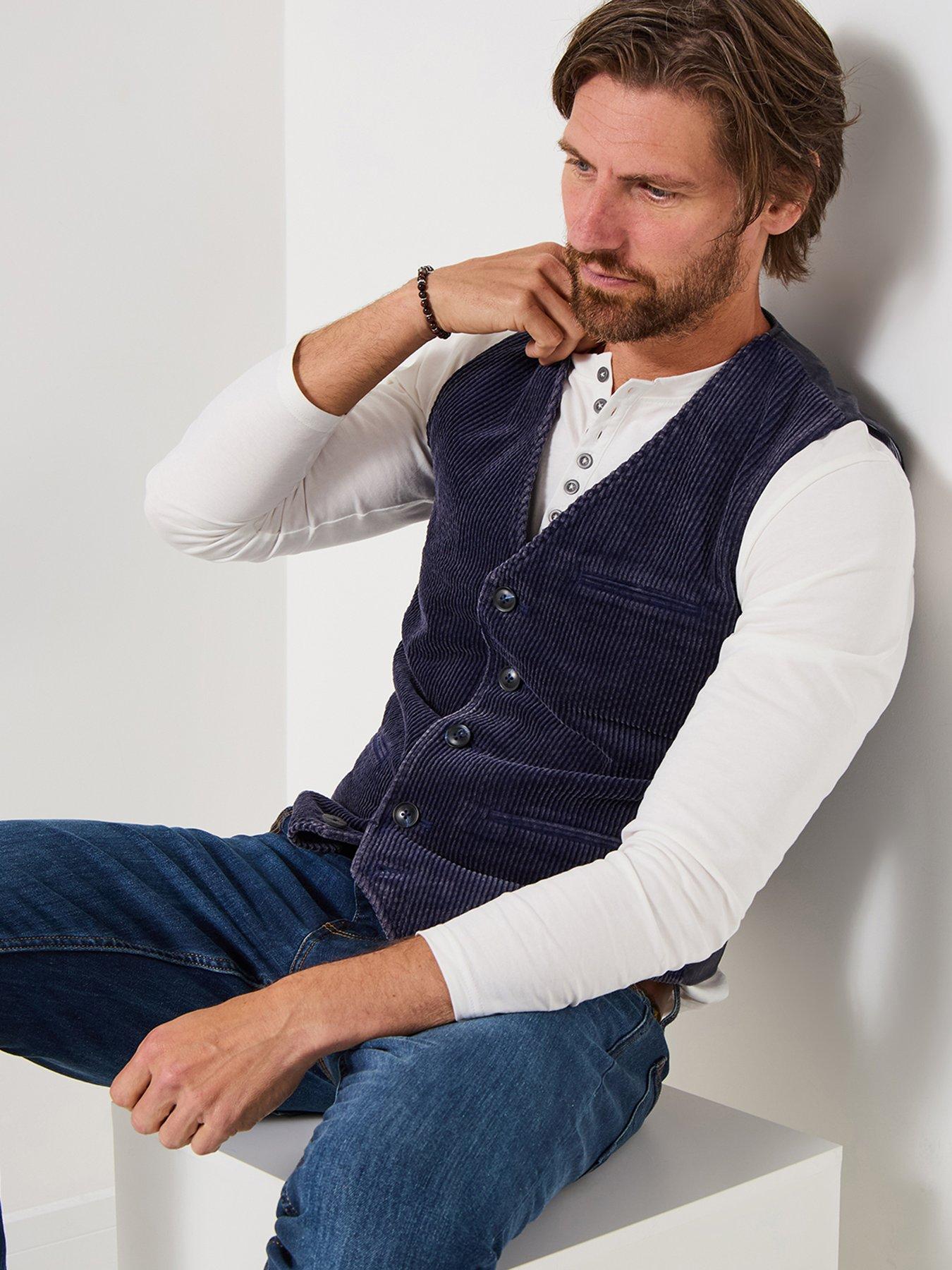 Image 4 of 6 of Joe Browns Cord Front Waistcoat - Navy