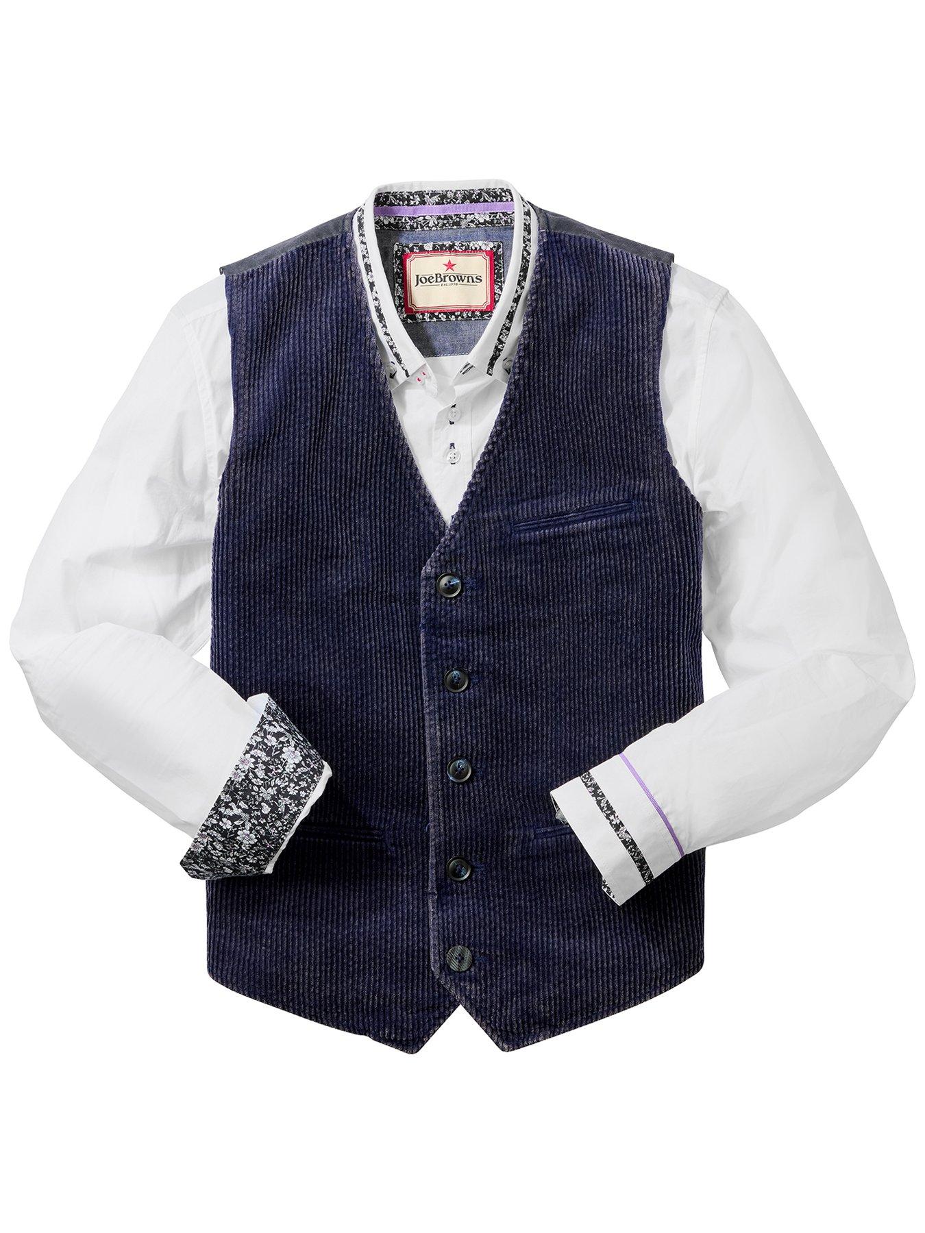 Image 6 of 6 of Joe Browns Cord Front Waistcoat - Navy