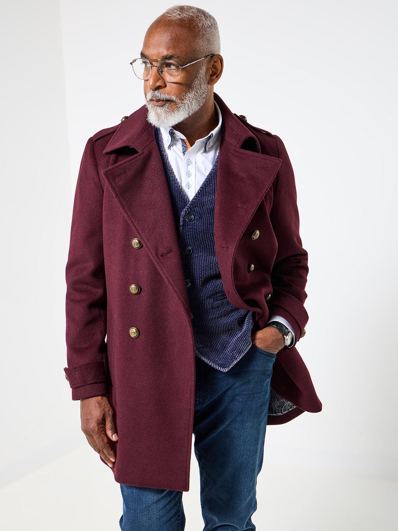 Image 1 of 6 of Joe Browns Mid-Length Military Jacket - Dark Red