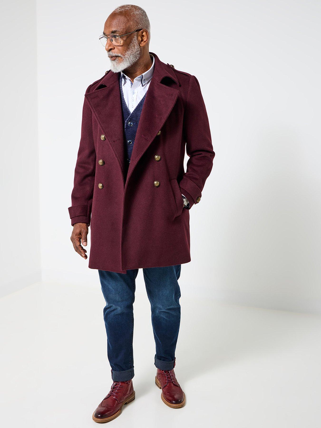 Image 5 of 6 of Joe Browns Mid-Length Military Jacket - Dark Red