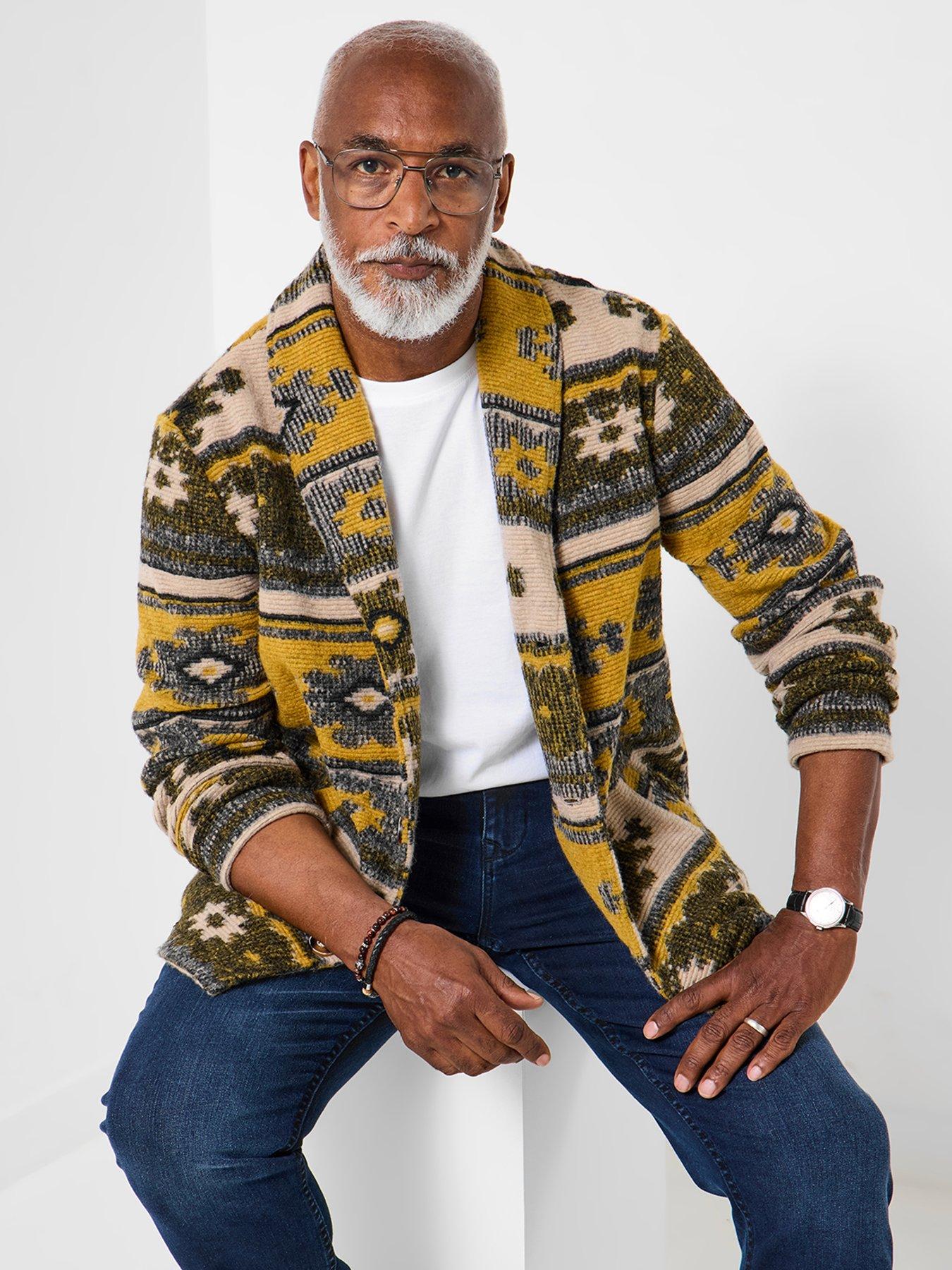 undefined Shawl Peak Aztec Wool Jacket - Brown