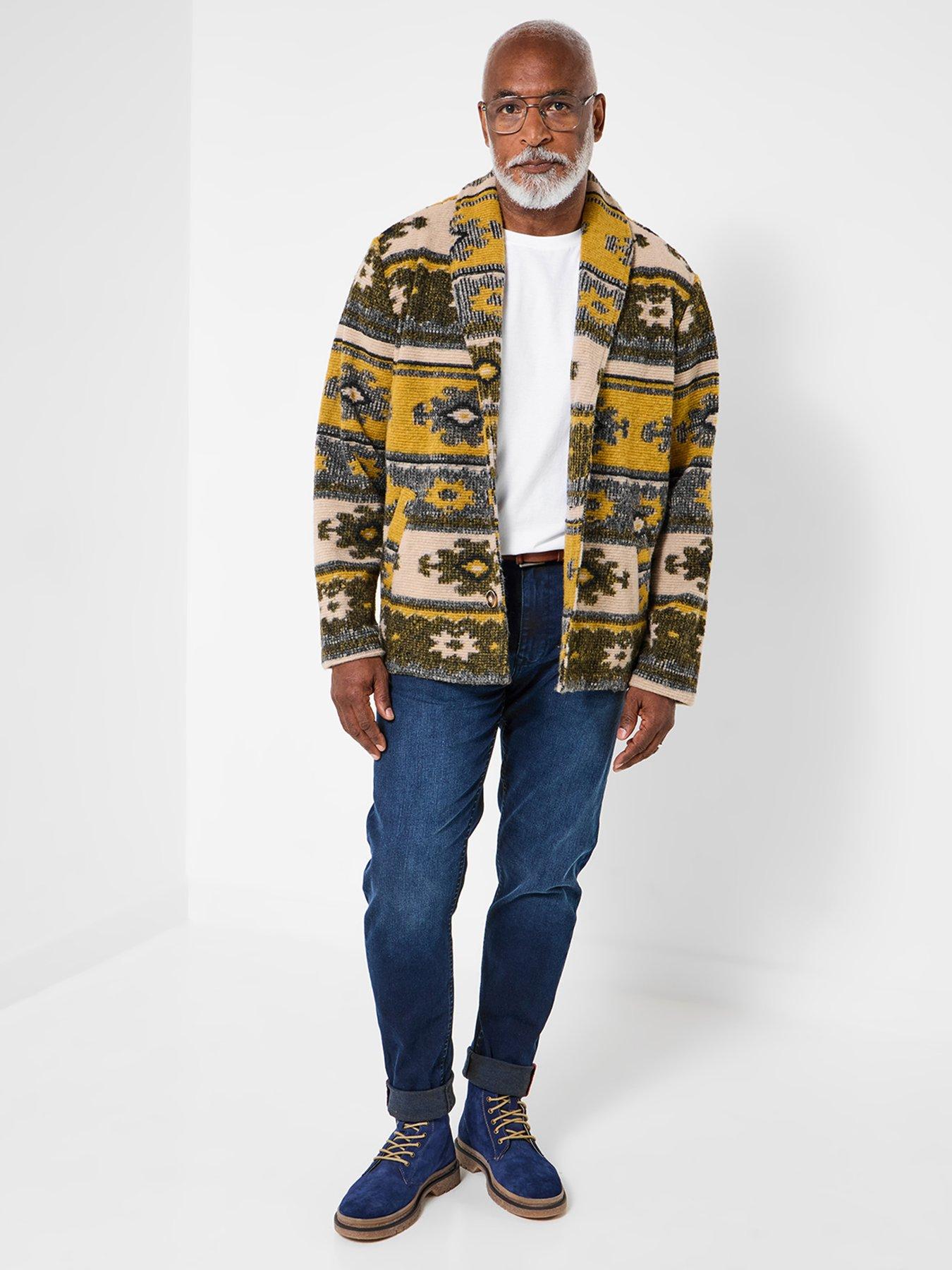 Image 4 of 6 of Joe Browns Shawl Peak Aztec Wool Jacket - Brown
