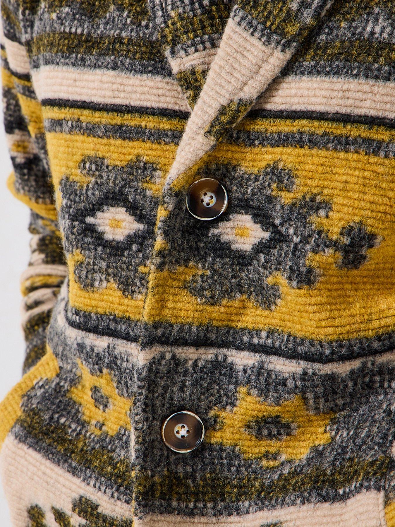 Image 5 of 6 of Joe Browns Shawl Peak Aztec Wool Jacket - Brown