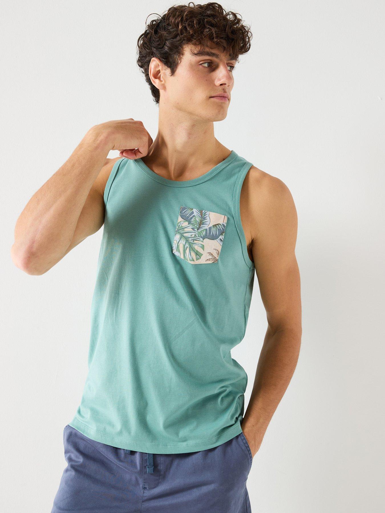 Jack & Jones Honolulu Pocket Aop Vest - Aqua