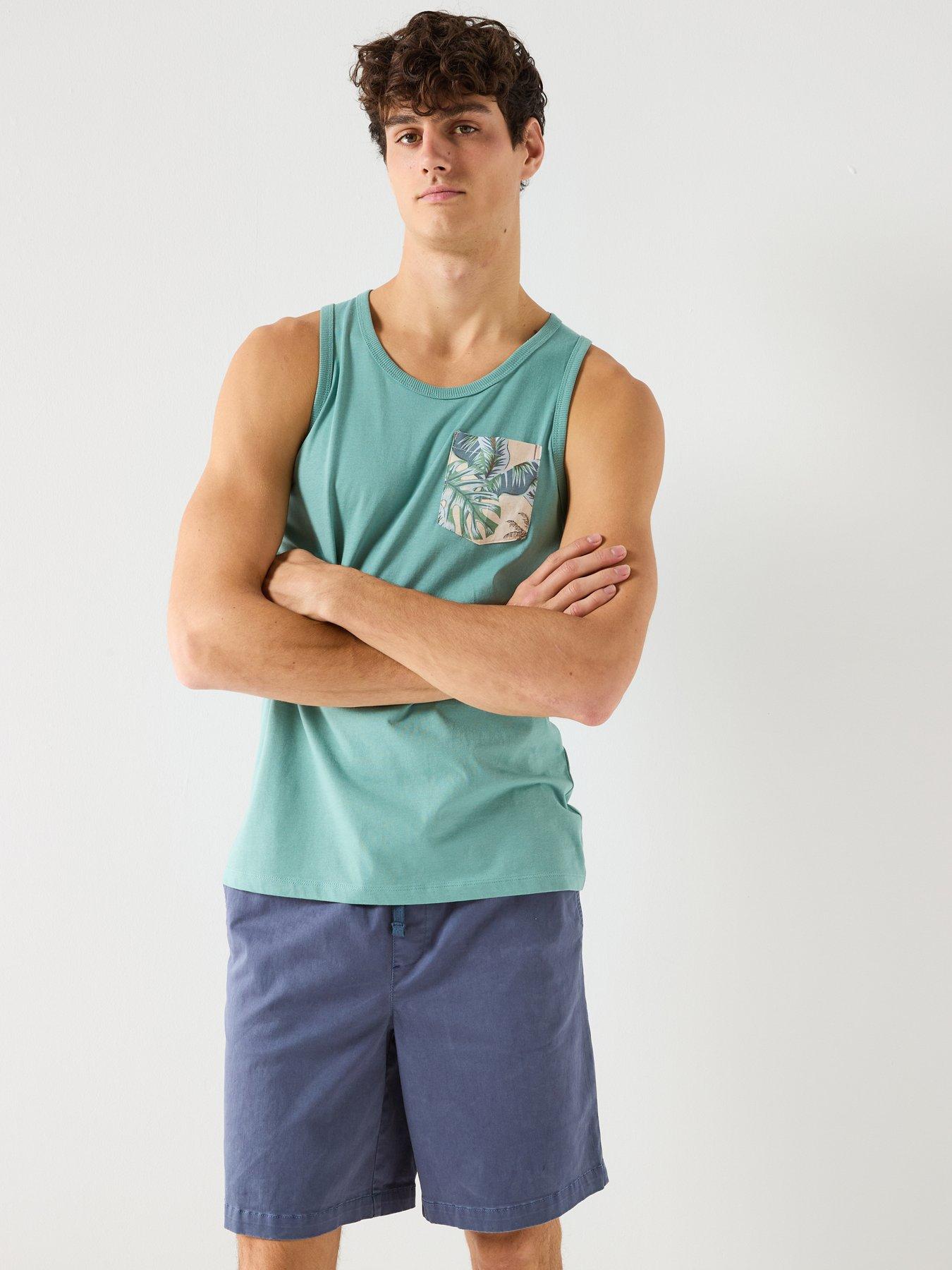 Image 4 of 6 of Jack & Jones Honolulu Pocket Aop Vest - Aqua
