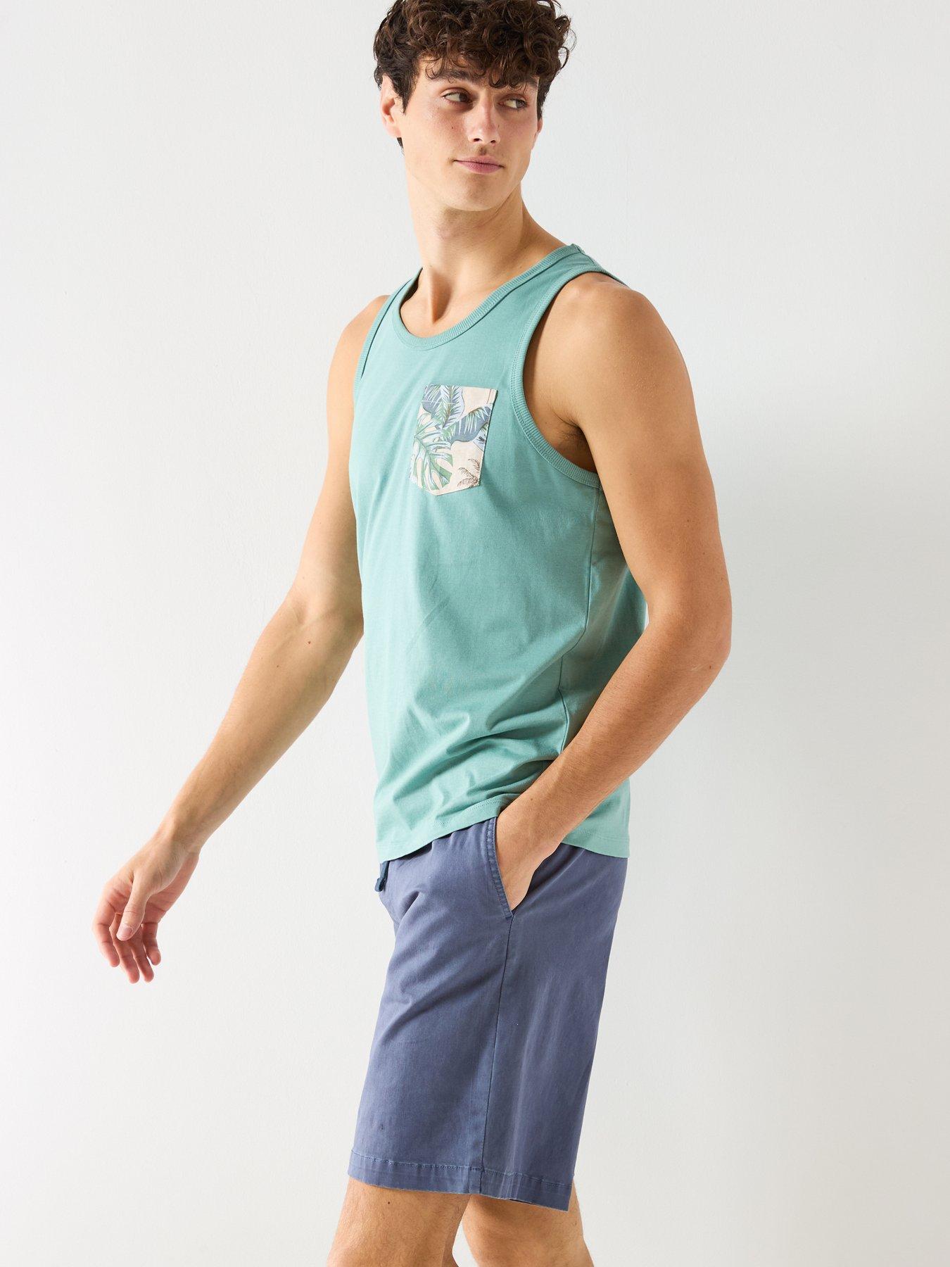 Image 6 of 6 of Jack & Jones Honolulu Pocket Aop Vest - Aqua