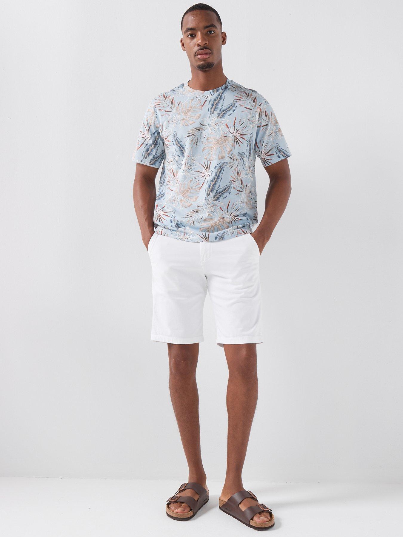  image of jack-jones-honolulu-printed-t-shirt-light-blue