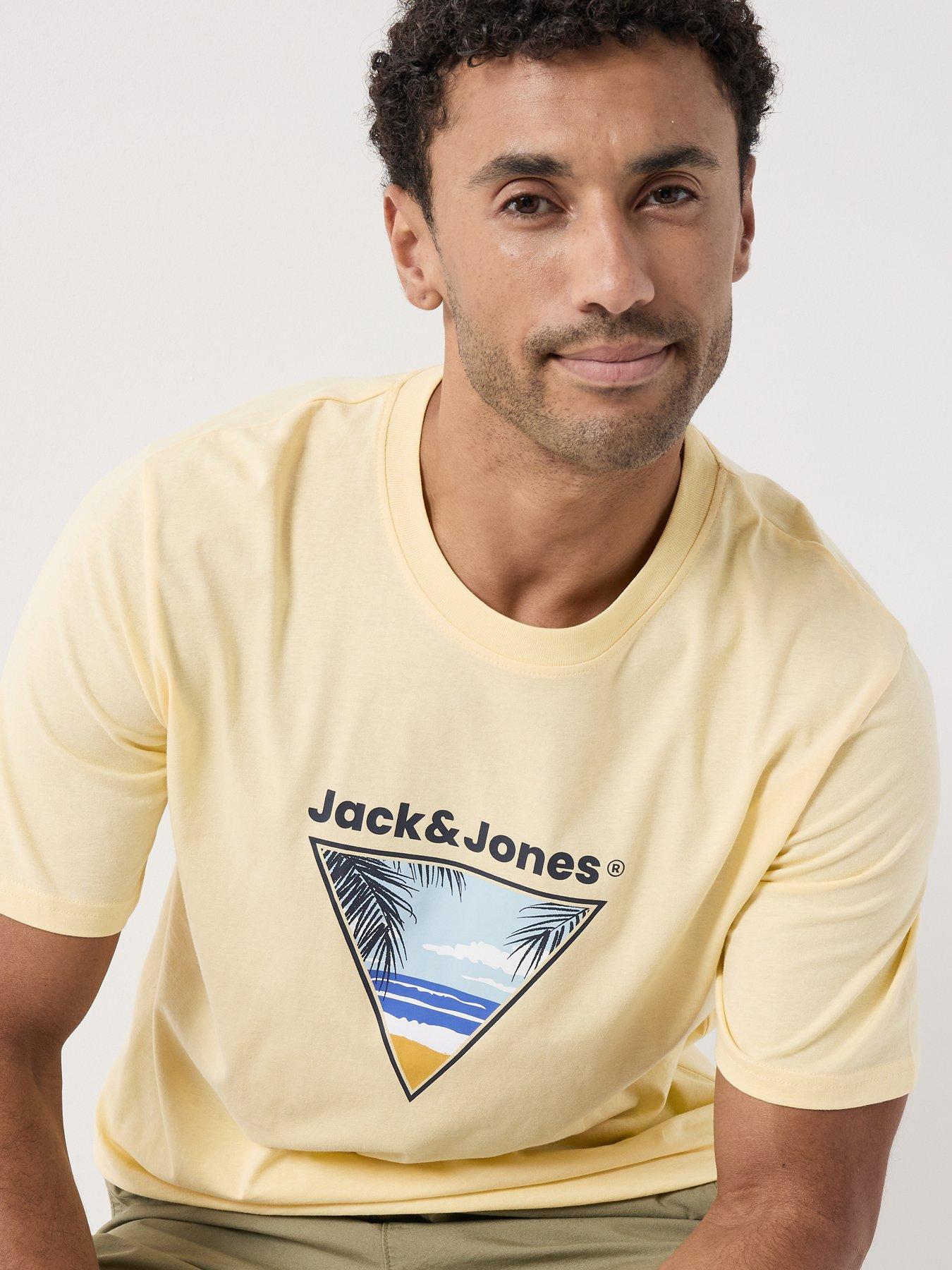  image of jack-jones-perry-t-shirt-yellow