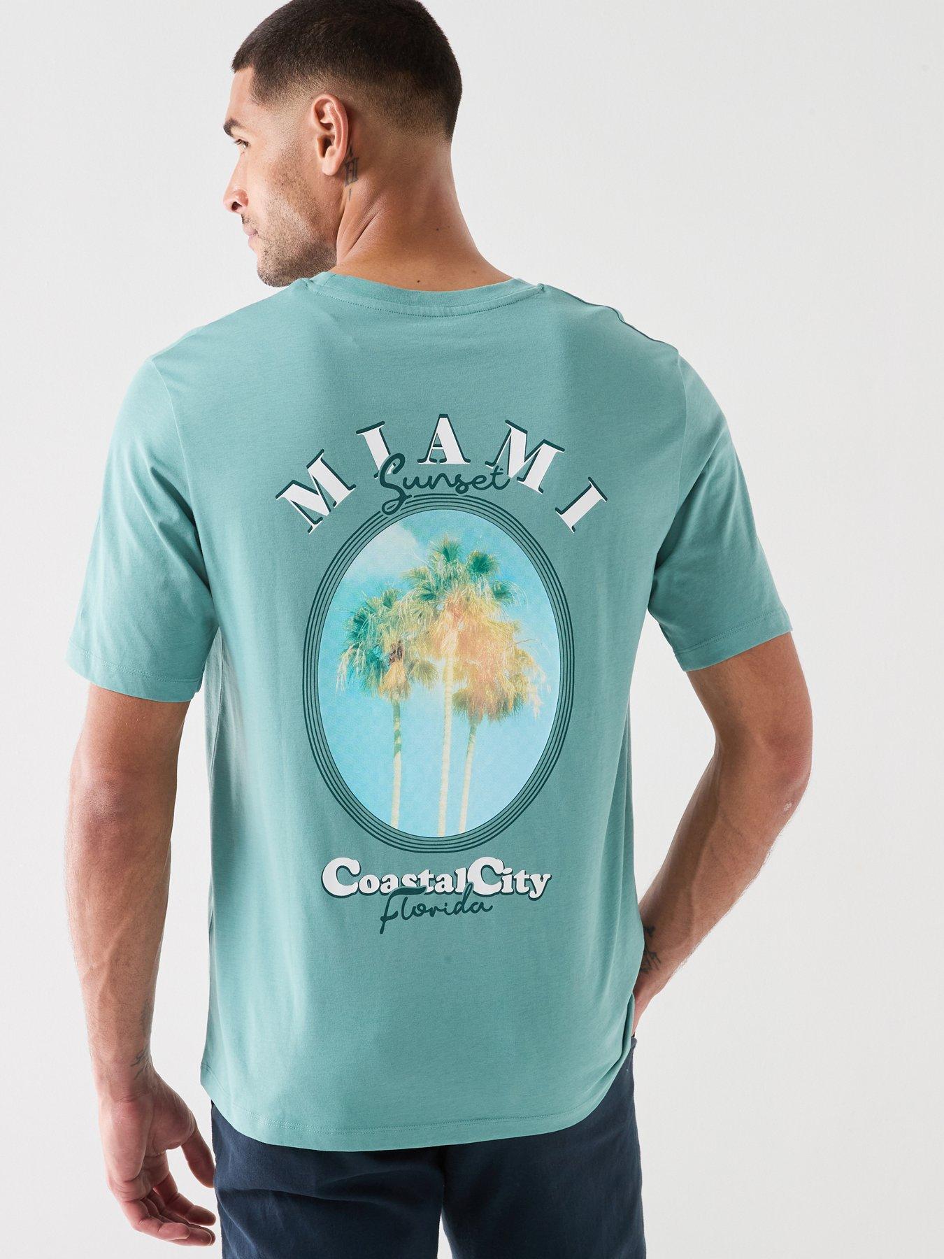 Jack & Jones City Back Graphic T-Shirt - Aqua