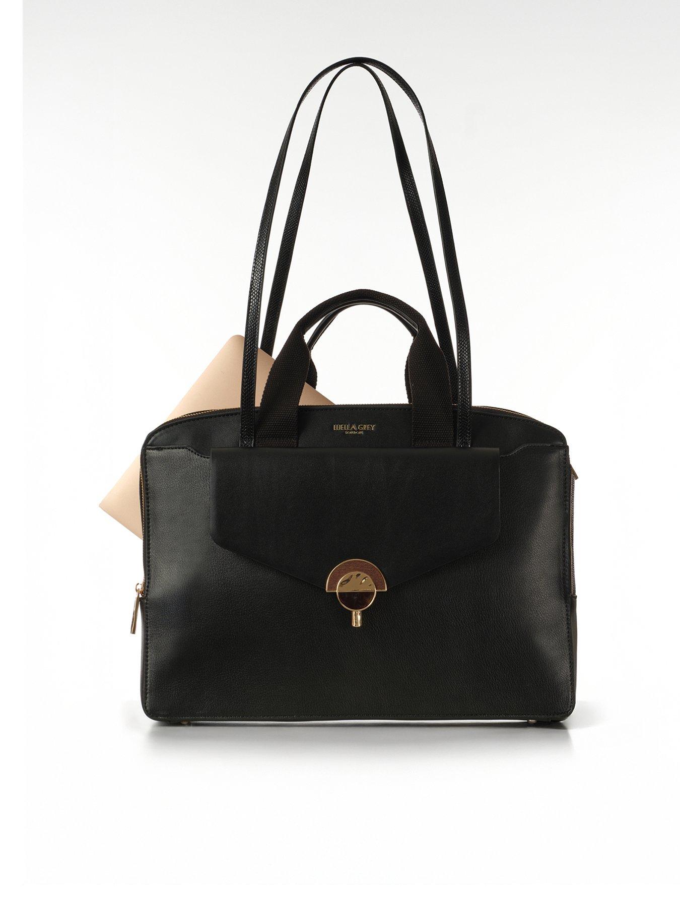 Luella Grey Olive Black Laptop Bag