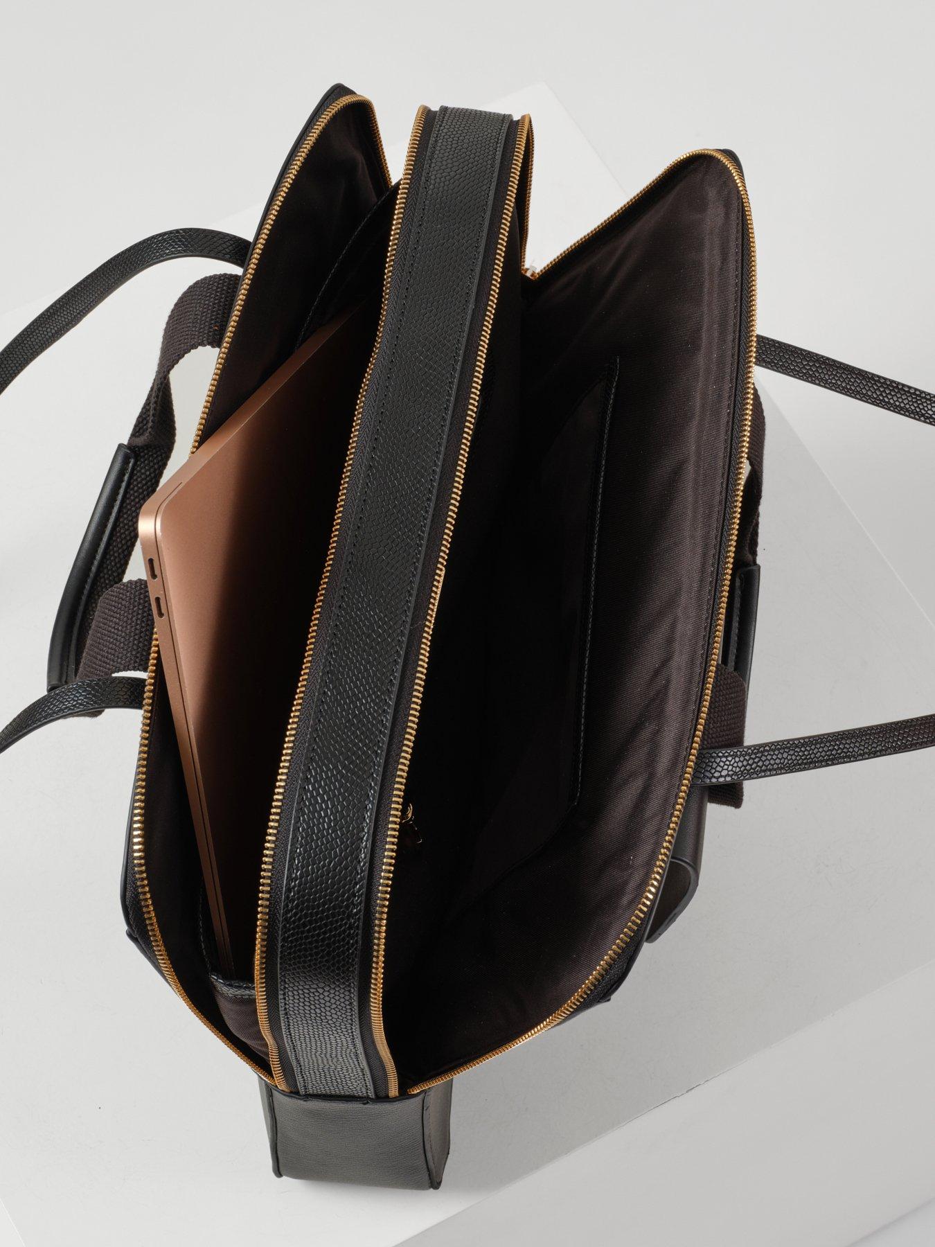 Image 4 of 5 of Luella Grey Olive Laptop Bag - Black