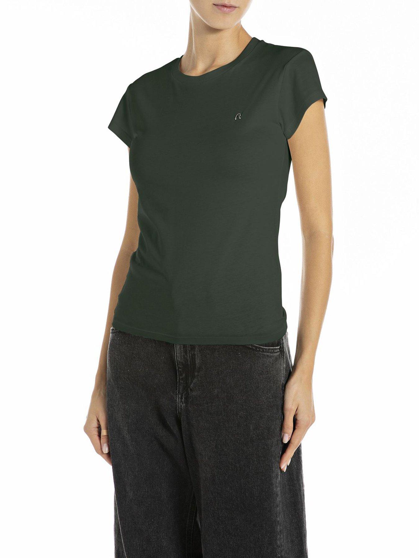 undefined Basic Small Logo T-Shirt - Green