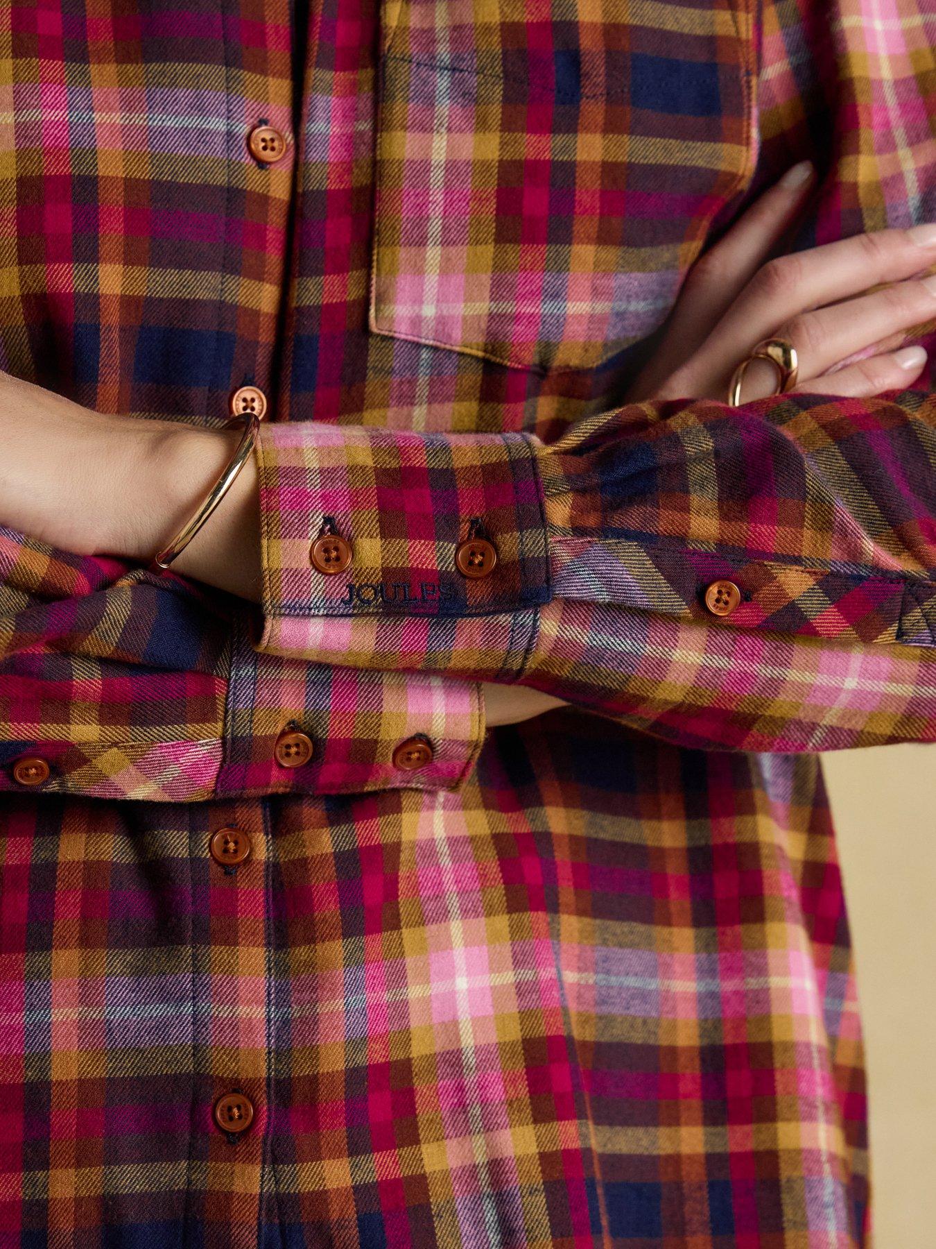  image of joules-brushed-shirt-red