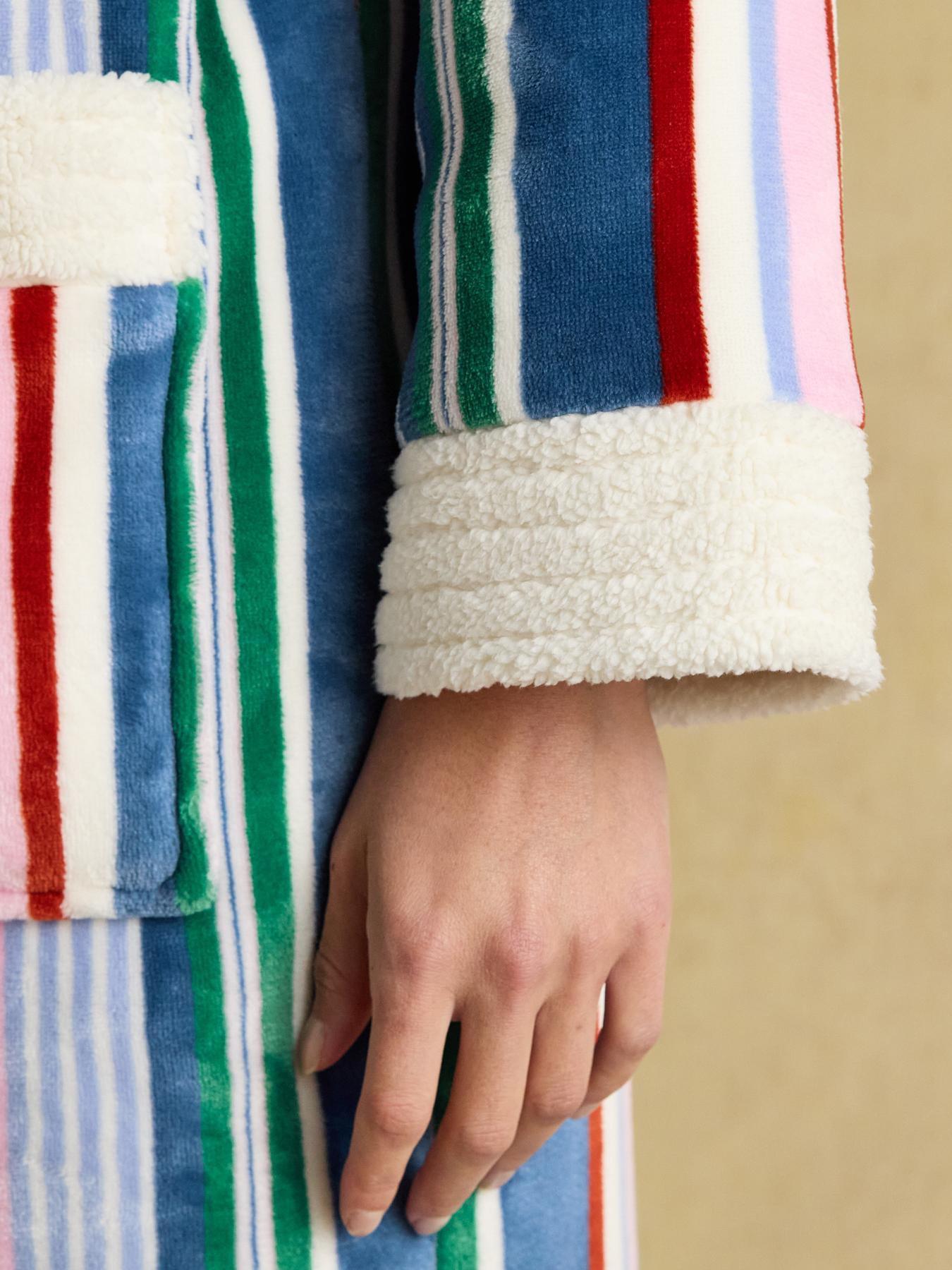 Image 5 of 5 of Joules Fleece Dressing Gown - Multi