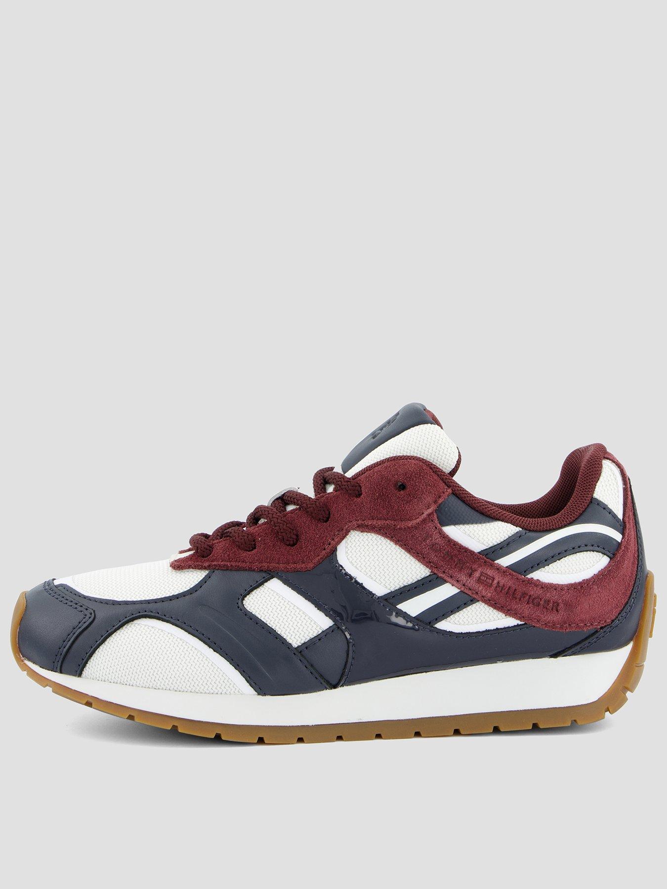  image of tommy-hilfiger-modern-runner-mixed-texture-trainers-blue