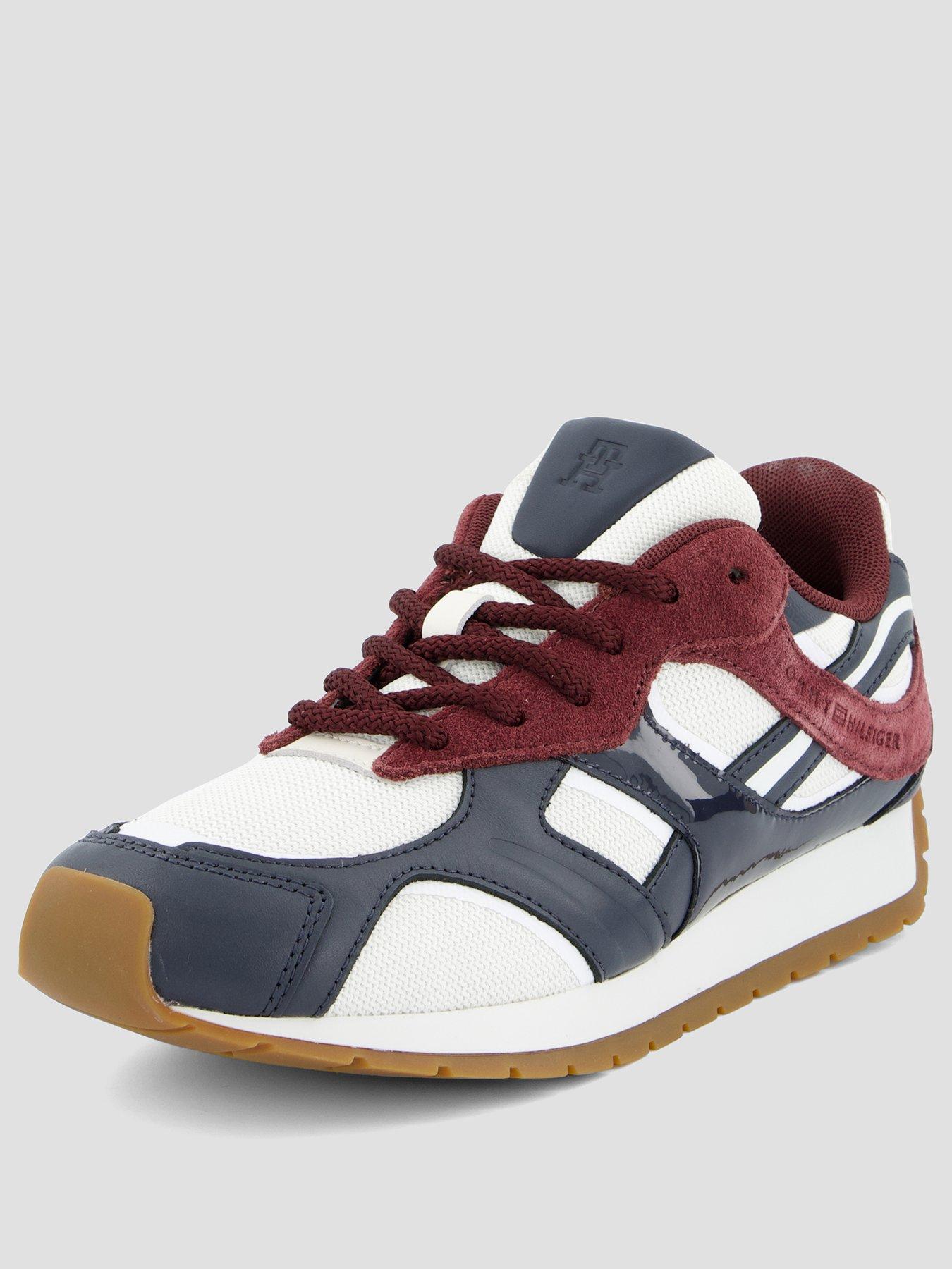  image of tommy-hilfiger-modern-runner-mixed-texture-trainers-blue