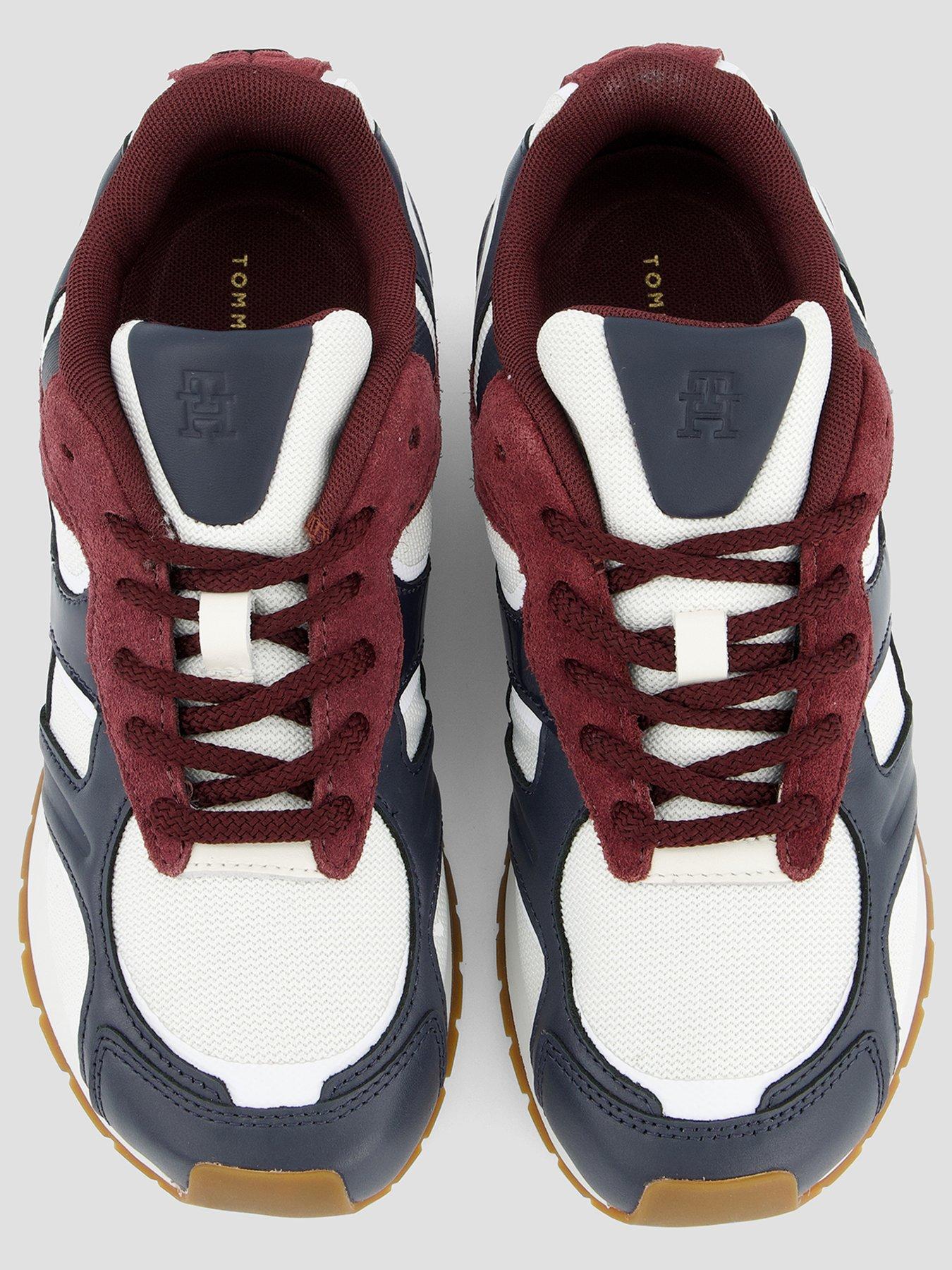 image of tommy-hilfiger-modern-runner-mixed-texture-trainers-blue