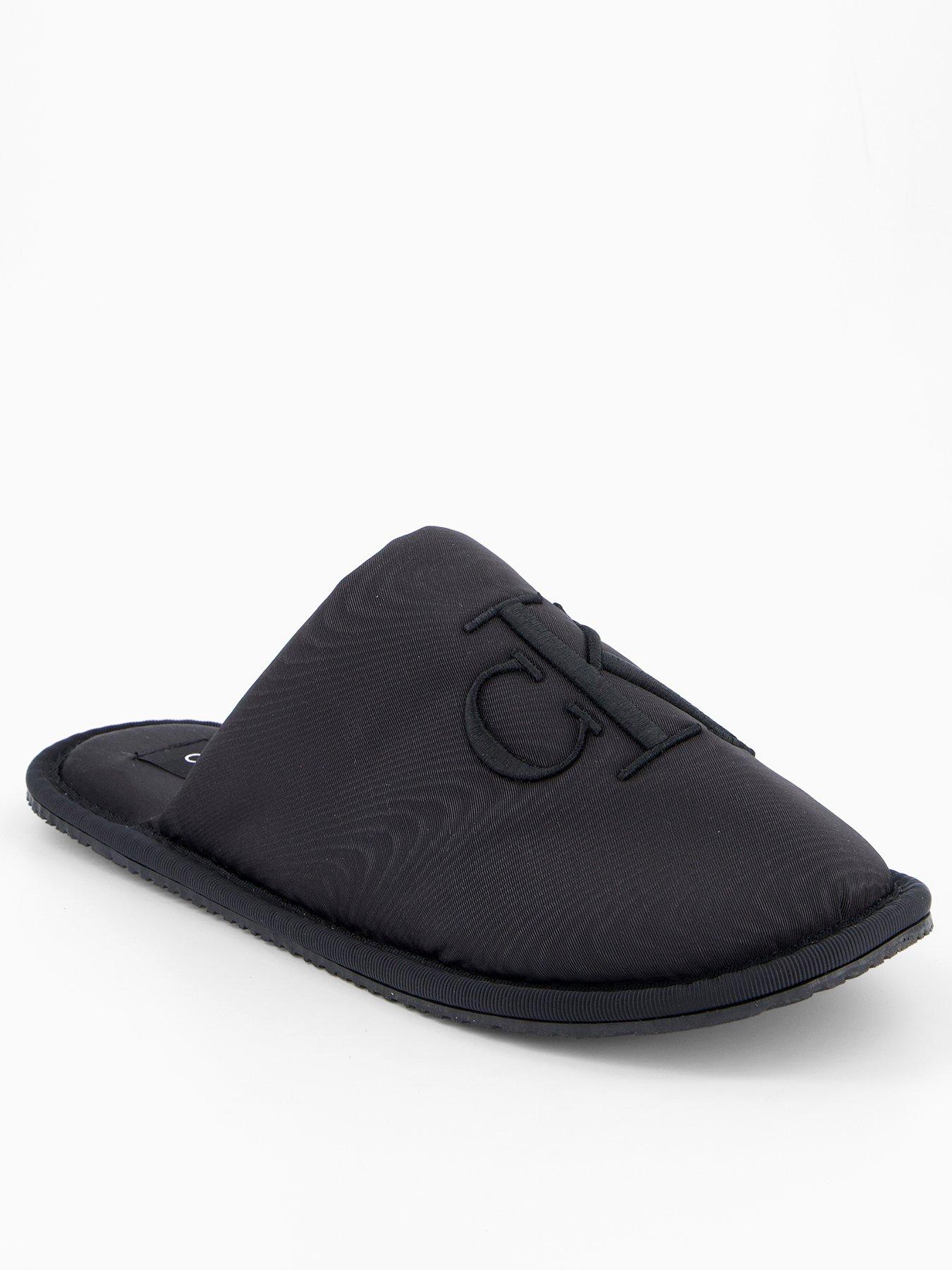 Calvin Klein Satin Slippers - Black