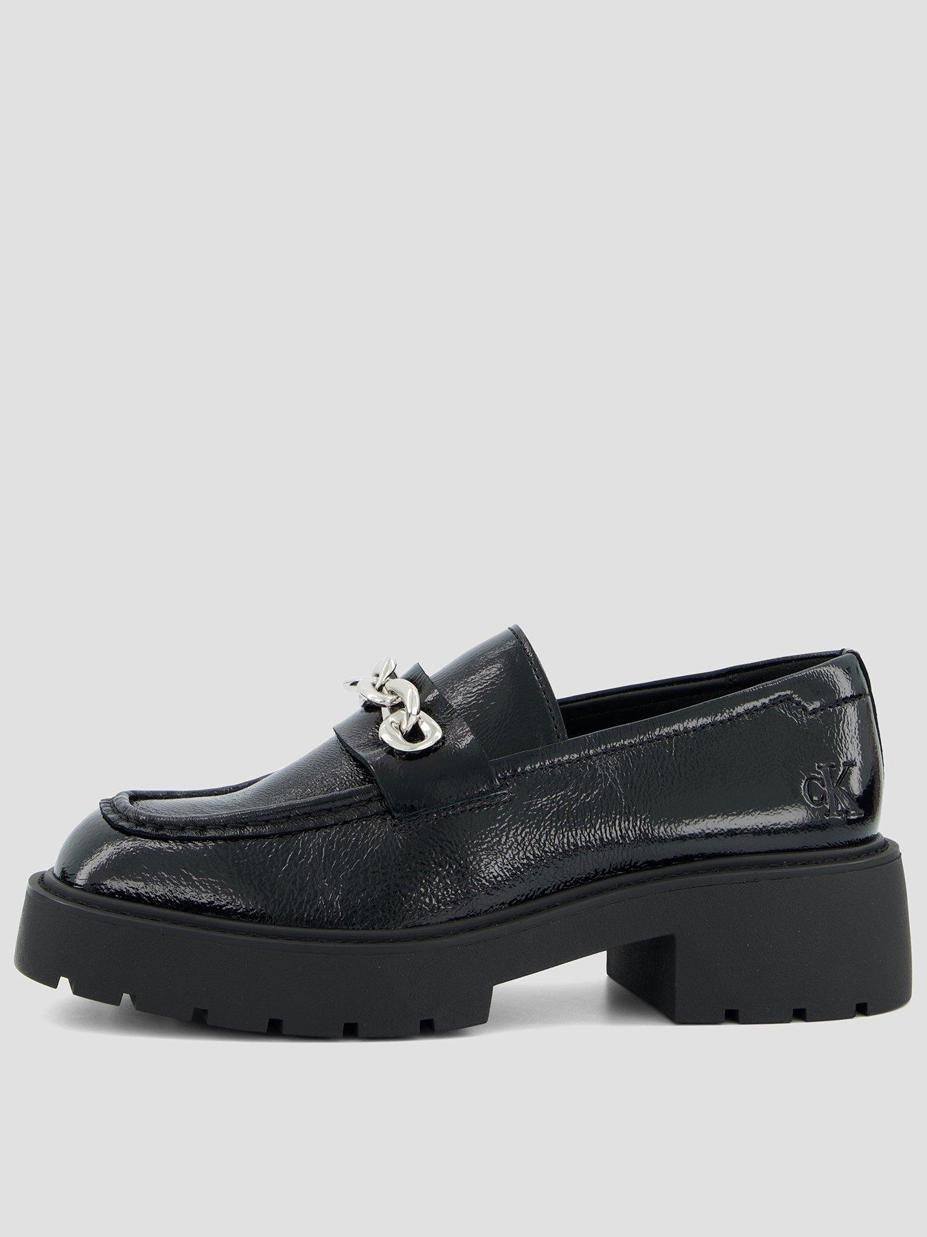 Calvin Klein Chunky Hardware Leather Loafer - Black