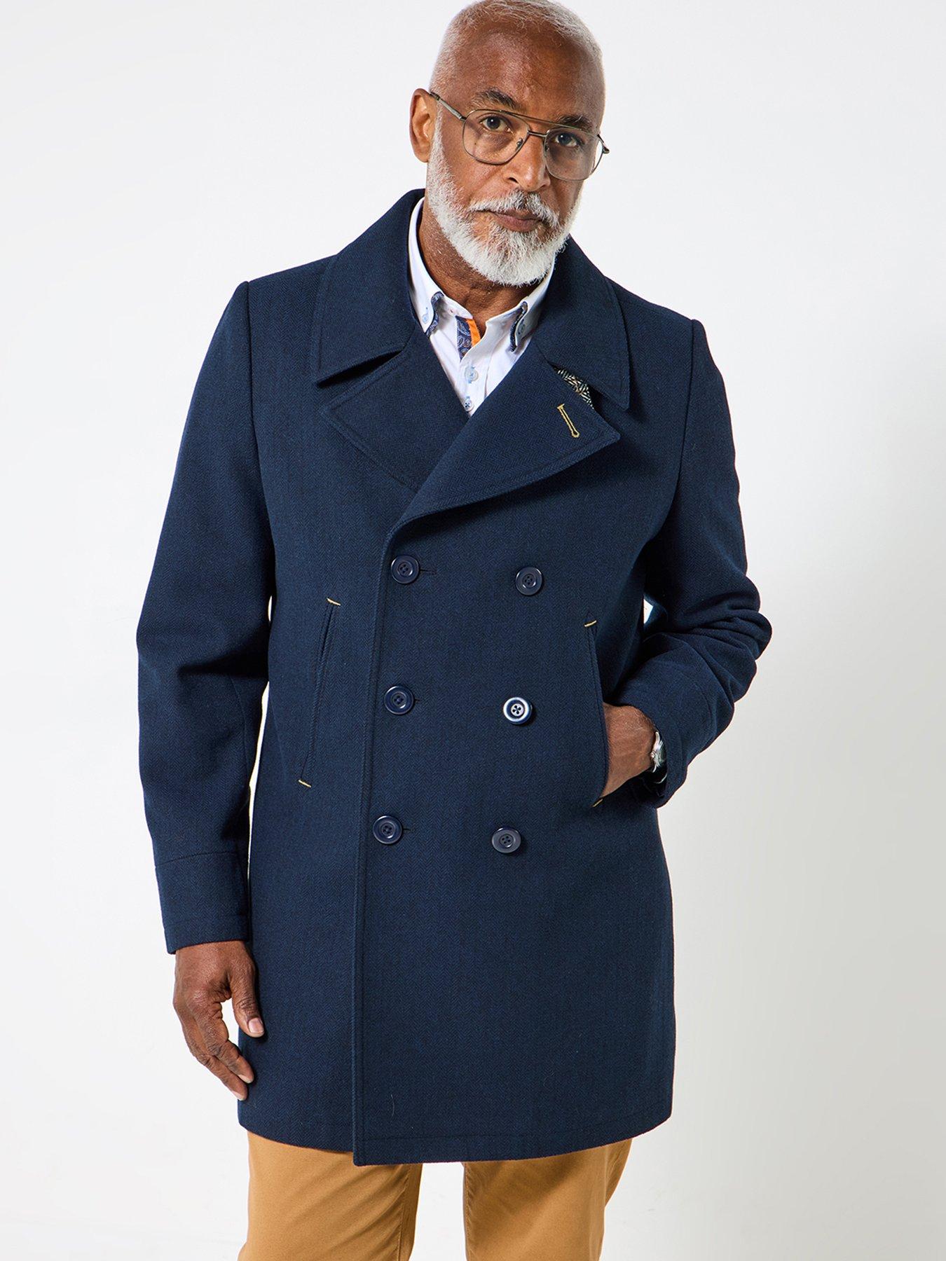 Joe Browns Double-Breasted Navy Peacoat