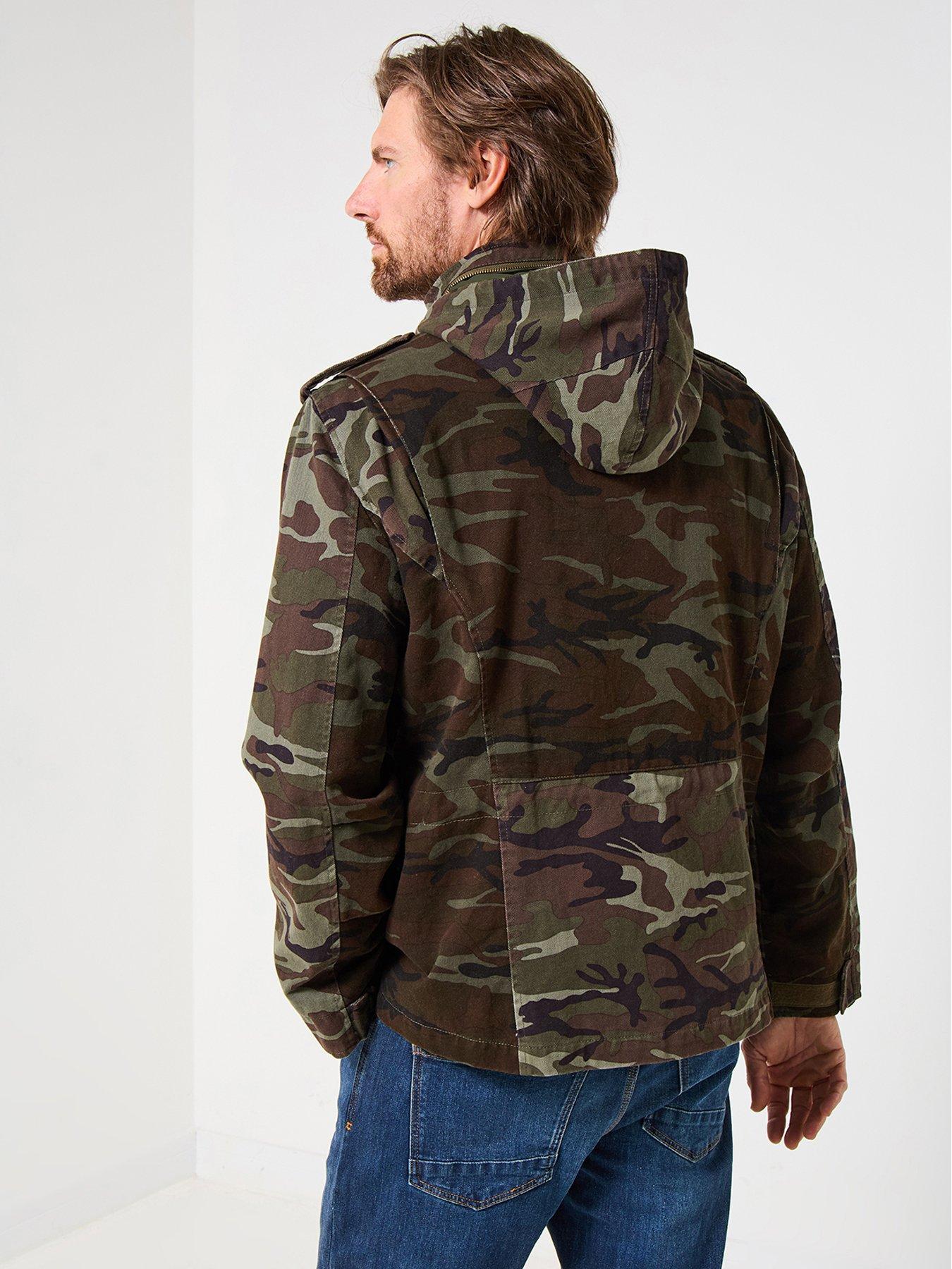 Image 2 of 6 of Joe Browns Camo Utility Hooded Jacket - Khaki