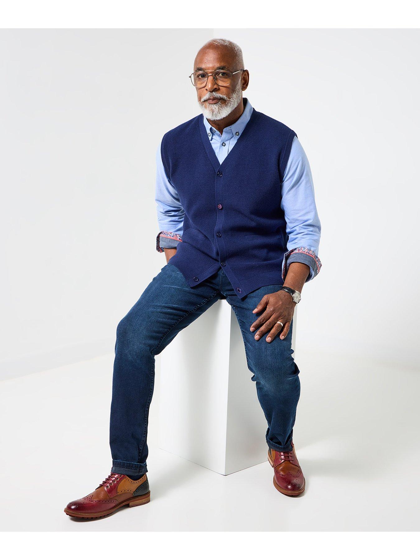 Image 2 of 5 of Joe Browns Smart Knitted Vest - Navy