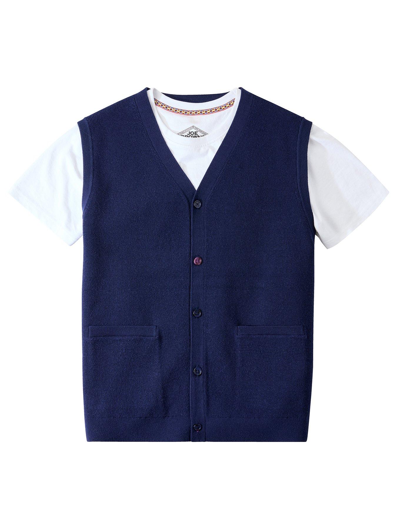 Image 5 of 5 of Joe Browns Smart Knitted Vest - Navy